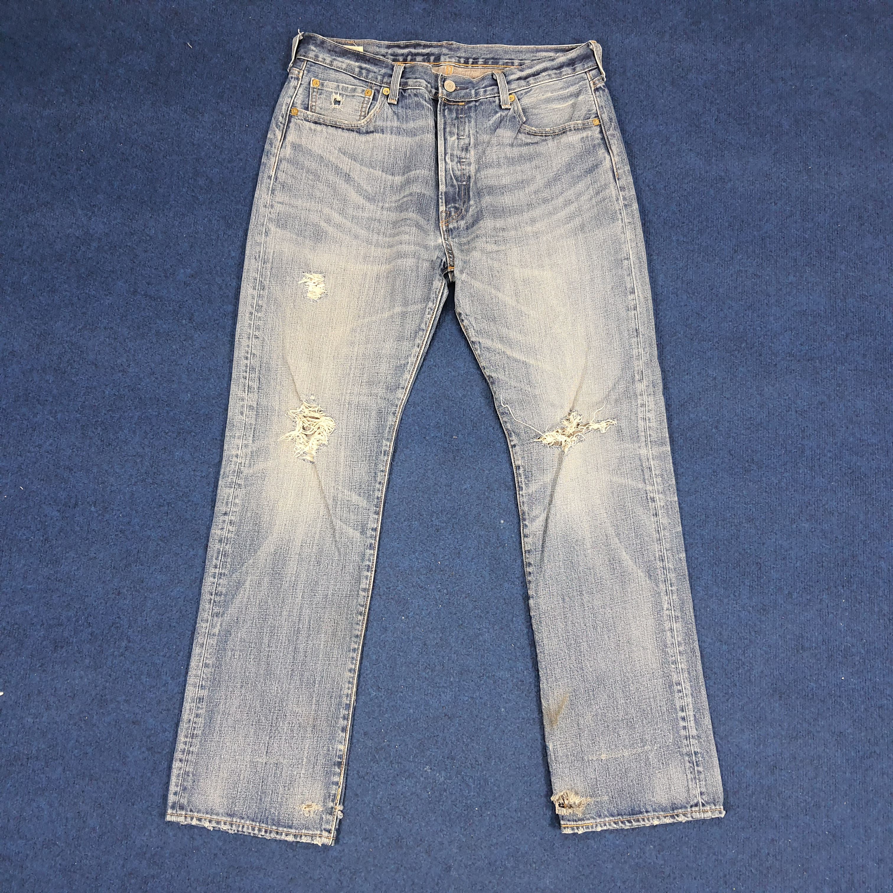 Levi's × Vintage Vintage Levis 501 Distressed Style Jeans Size US 34 / EU 50 - 1 Thumbnail