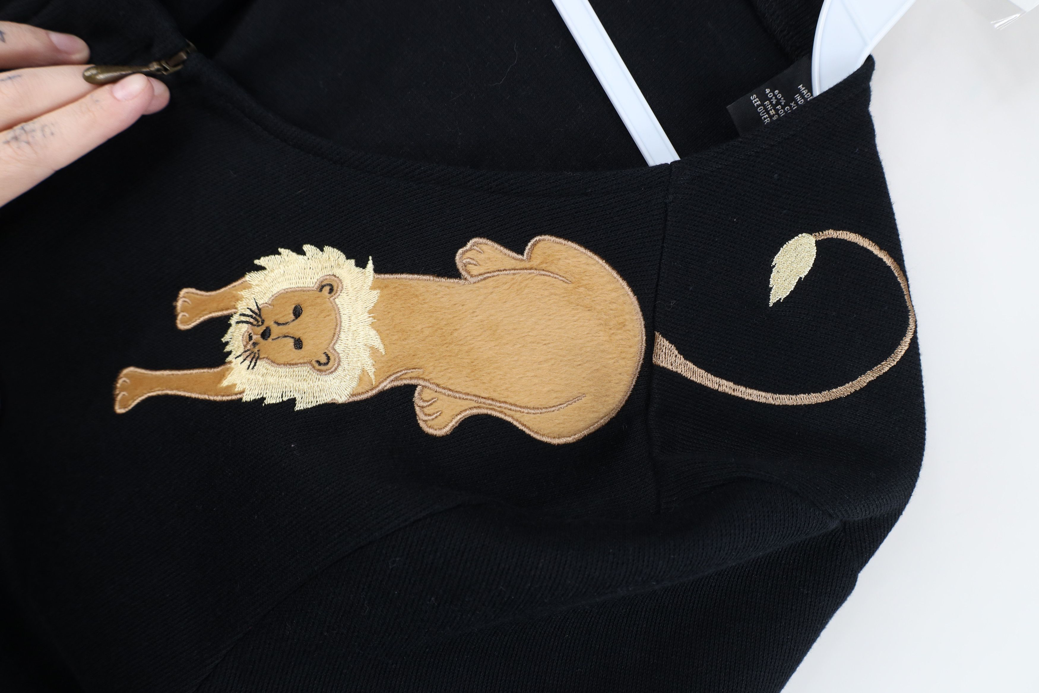 Vintage Vintage Streetwear Safari Lion Ribbed Knit Zip Sweater Size XL / US 12-14 / IT 48-50 - 9 Thumbnail