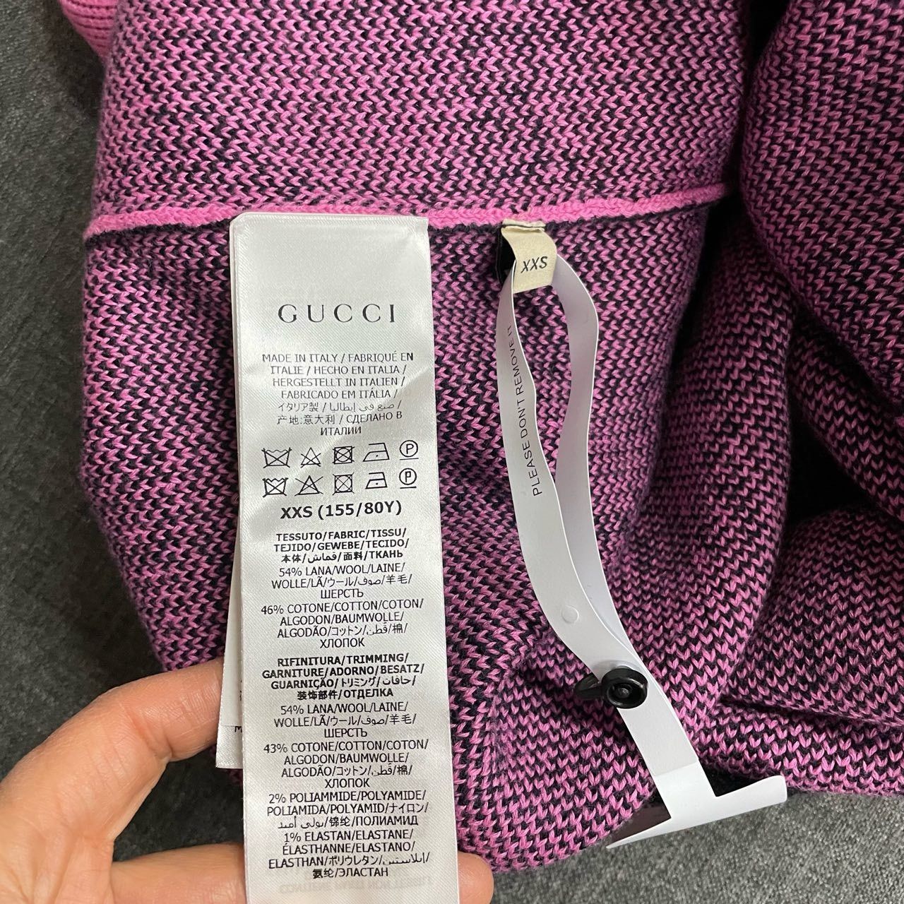 Gucci Gucci Pink full-print cardigan sweater 2501-Nextarrow Size US XXS / EU 40 - 6 Thumbnail