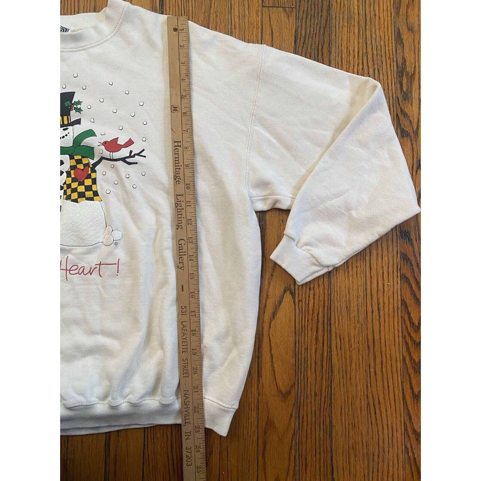 Vintage Vintage USA Snowman Sweatshirt Mens Women’s Large Cream Size US L / EU 52-54 / 3 - 6 Thumbnail