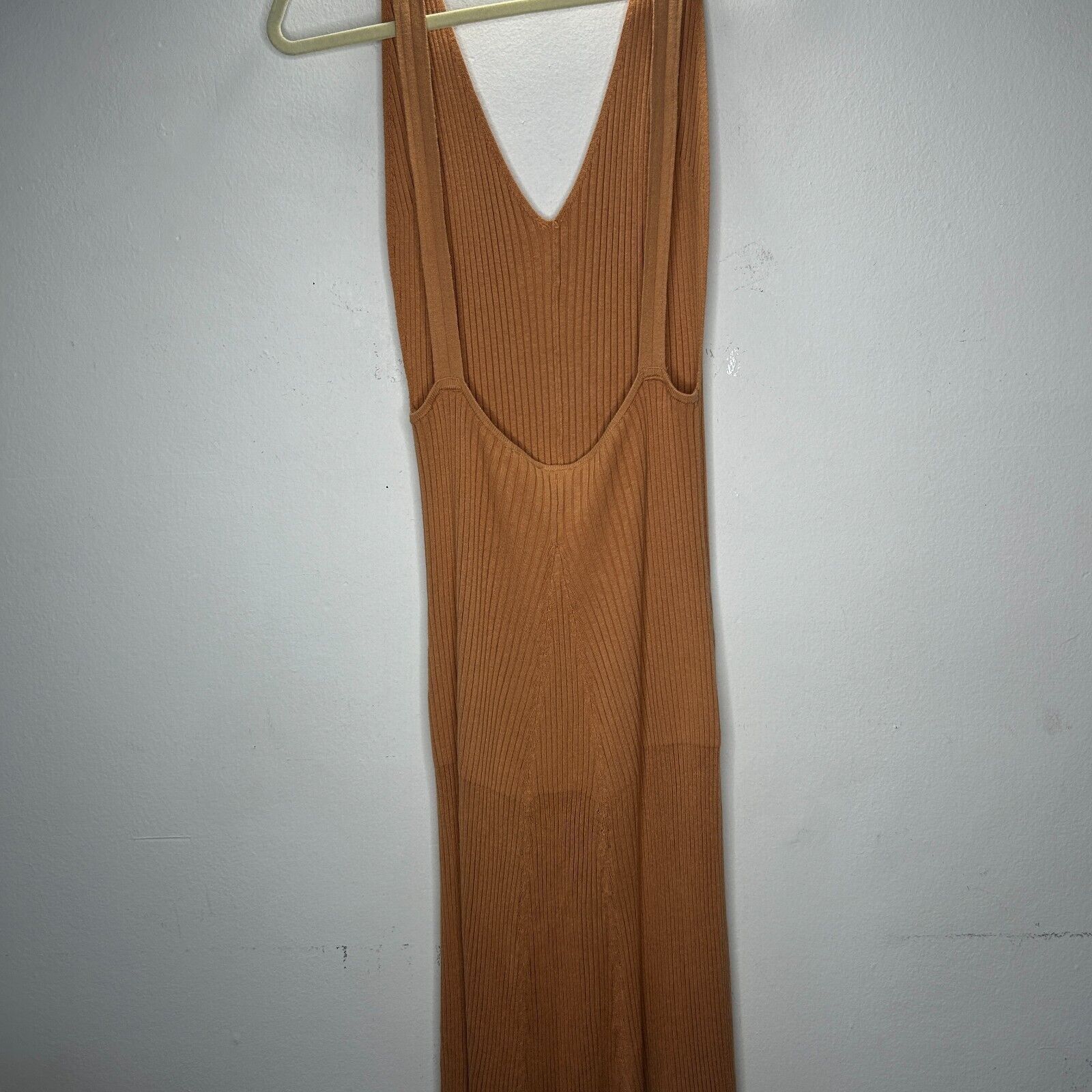 Free People NWT Free People Camel RibKnit VNeck Sleeveless Maxi Dress L Size L / US 10 / IT 46 - 2 Thumbnail