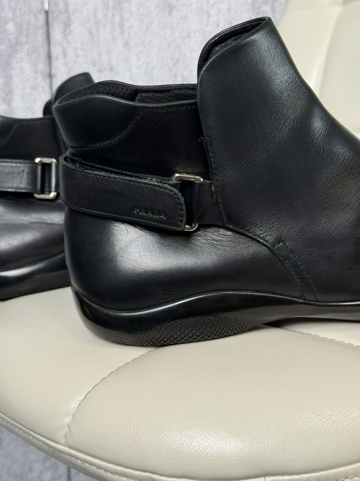 Prada Prada Sport Leather Ankle Boots Strap Men’s Chelsea Shoes Size US 11 / EU 44 - 12 Thumbnail