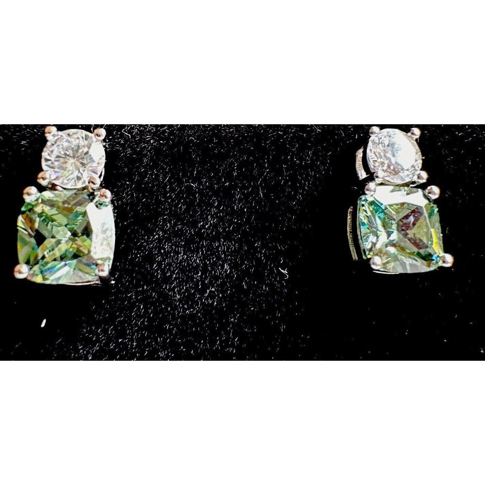 Other Cushion Cut 2.3ct Green Sapphire & Diamond .925 Silver Lab Size ONE SIZE - 9 Thumbnail