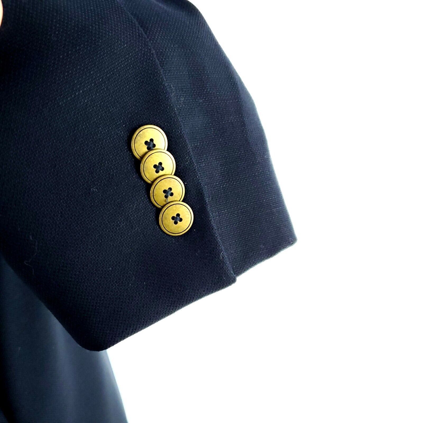 Tommy Hilfiger Tommy Hilfiger Wool Polyester 2 Gold Button Blazer 40S Blue Size 40S - 4 Thumbnail