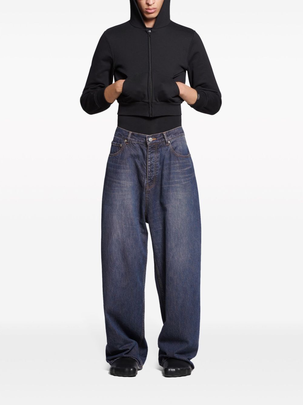 Balenciaga o1in1g0925 Baggy Pants in Blue Size US 28 / EU 44 - 2 Thumbnail