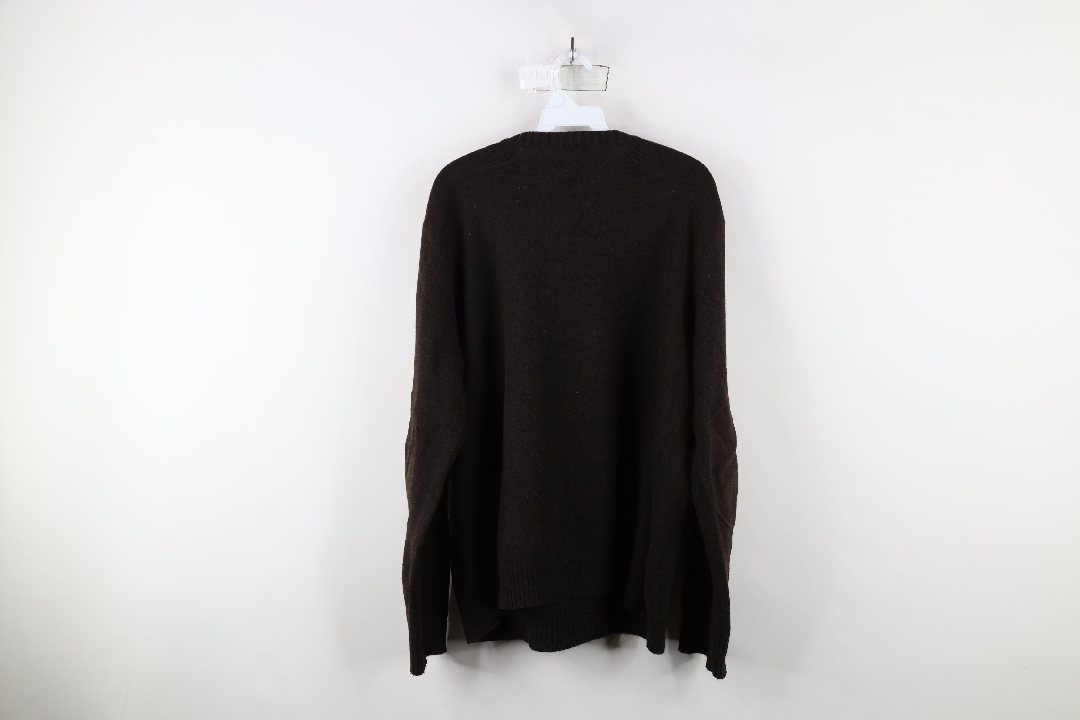 Gap × Vintage Vintage Y2K Gap Elbow Patch Knit Crewneck Sweater Brown Size US XL / EU 56 / 4 - 7 Thumbnail
