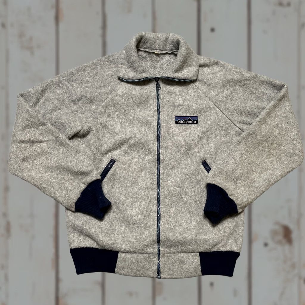 Patagonia VINTAGE Patagonia Big Label Tag Full Zip Fleece Outdoor Ski Sweater Grey S Size US S / EU 44-46 / 1 - 1 Thumbnail