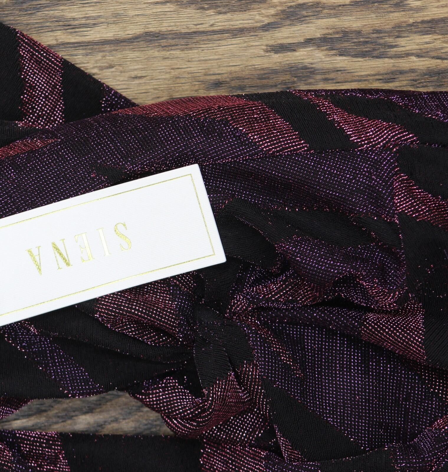 Signal Sport Nwt Siena Neck Side-twist Long-sleeve Dress Purple Multi 0 Size XS / US 0-2 / IT 36-38 - 3 Thumbnail