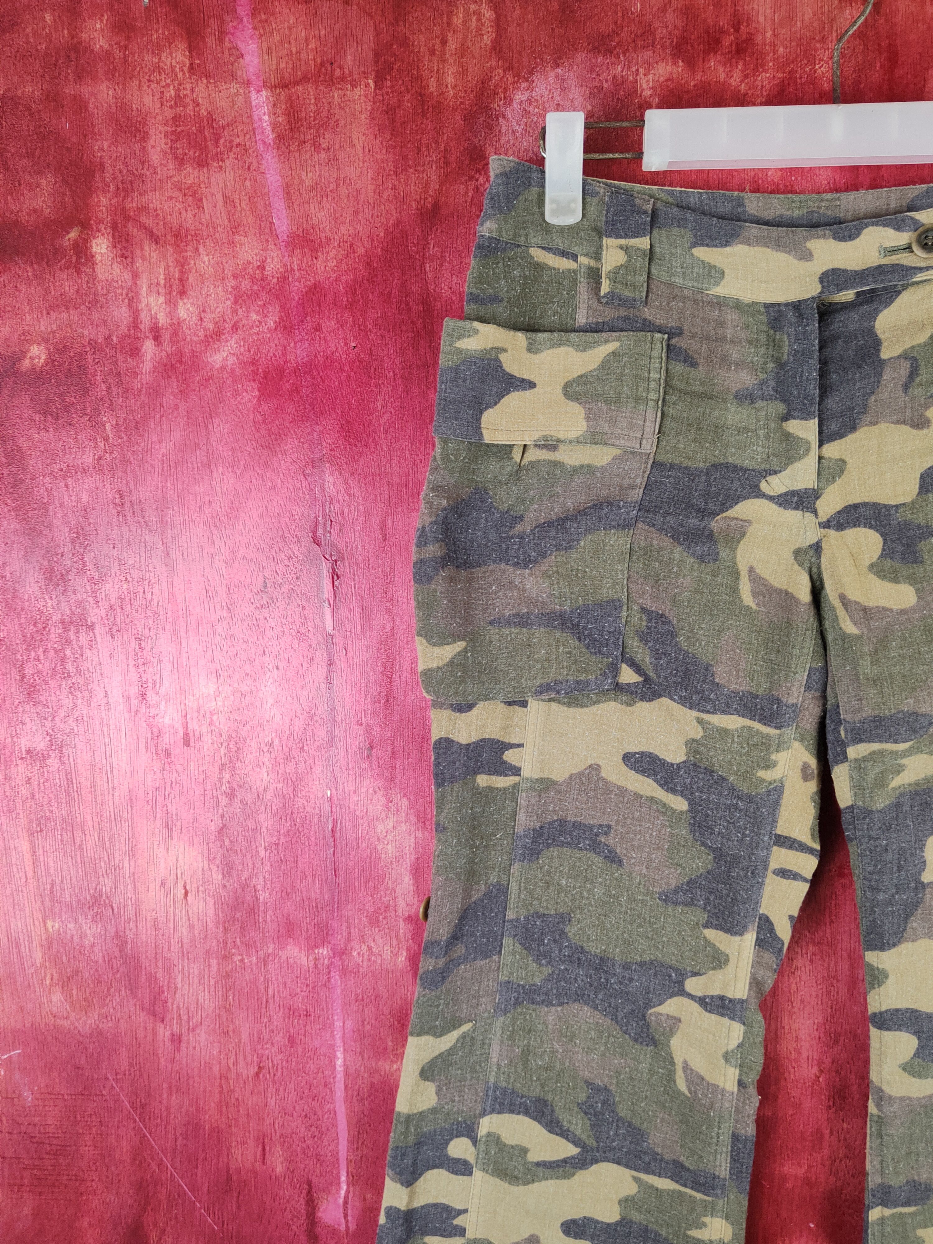 Japanese Brand DL Masculo bootcut Camo utility Tactical Cargo Pants #S1498 Size 26" / US 2 / IT 38 - 3 Thumbnail