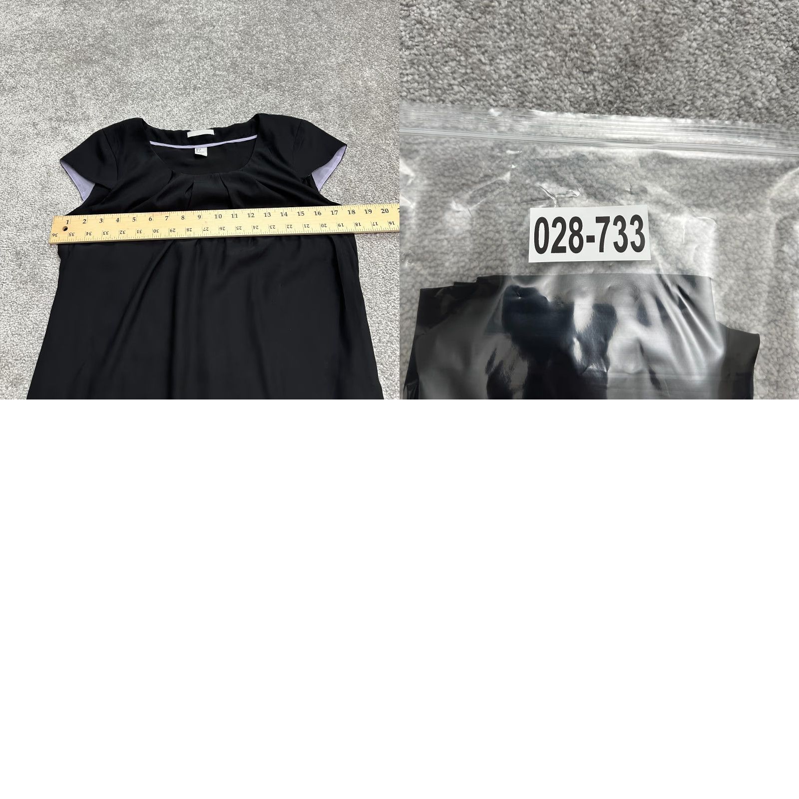 H&M H&M Shift Dress Knee Length Womens 6 Black Cap Sleeve Pleated Round Neck Work Size M / US 6-8 / IT 42-44 - 8 Thumbnail