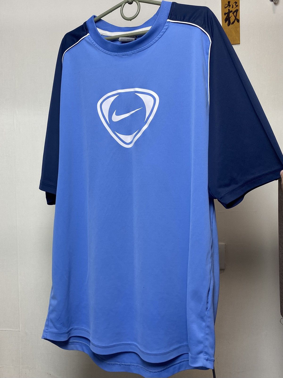 Vintage Nike vintage Blue Two-Tone Sports Shirt Size US M / EU 48-50 / 2 - 2 Thumbnail