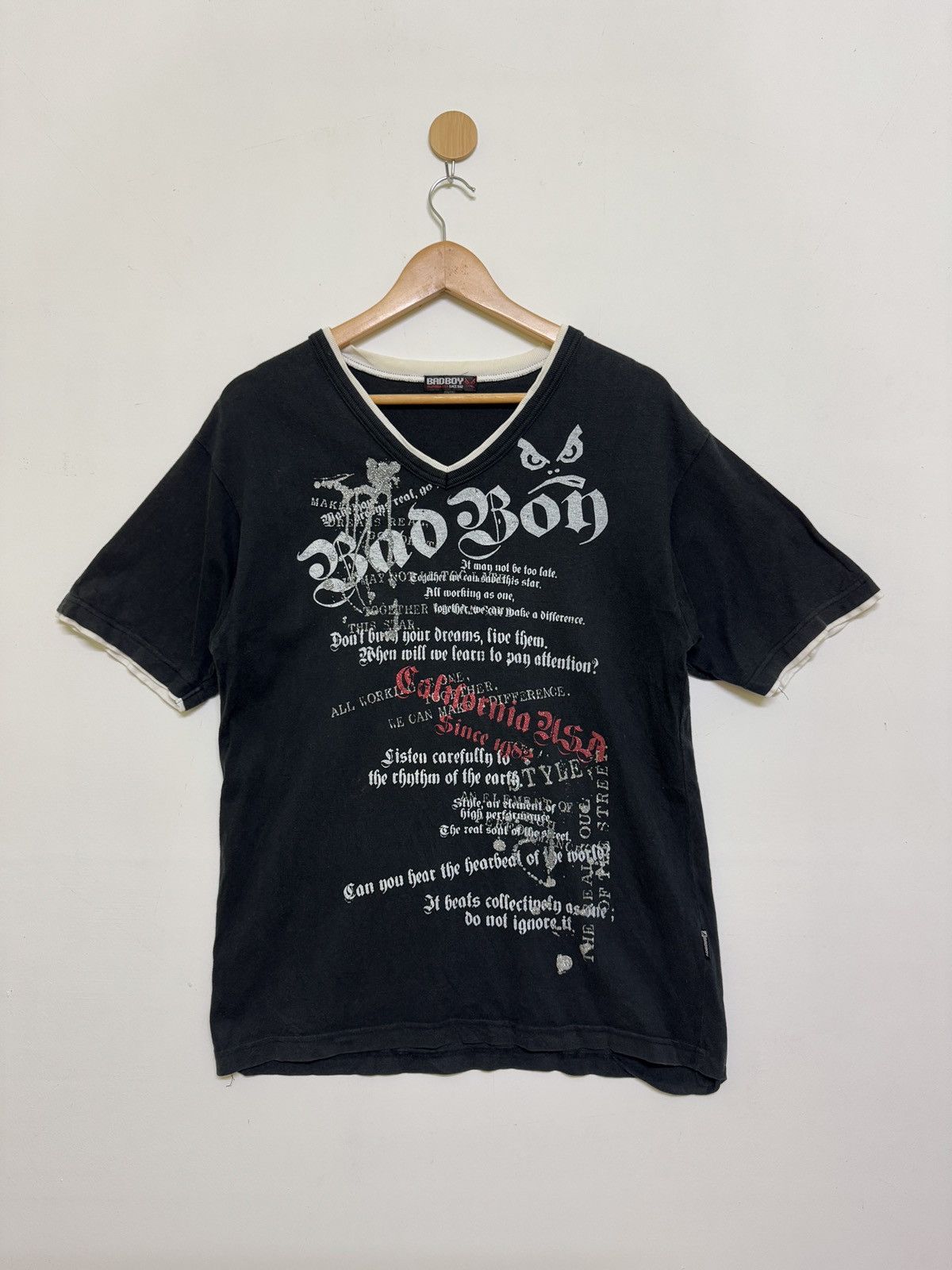Hysteric Glamour Sick Y2K Bad Boy Diagonal Double Layer Poem Shirt Size US M / EU 48-50 / 2 - 1 Thumbnail
