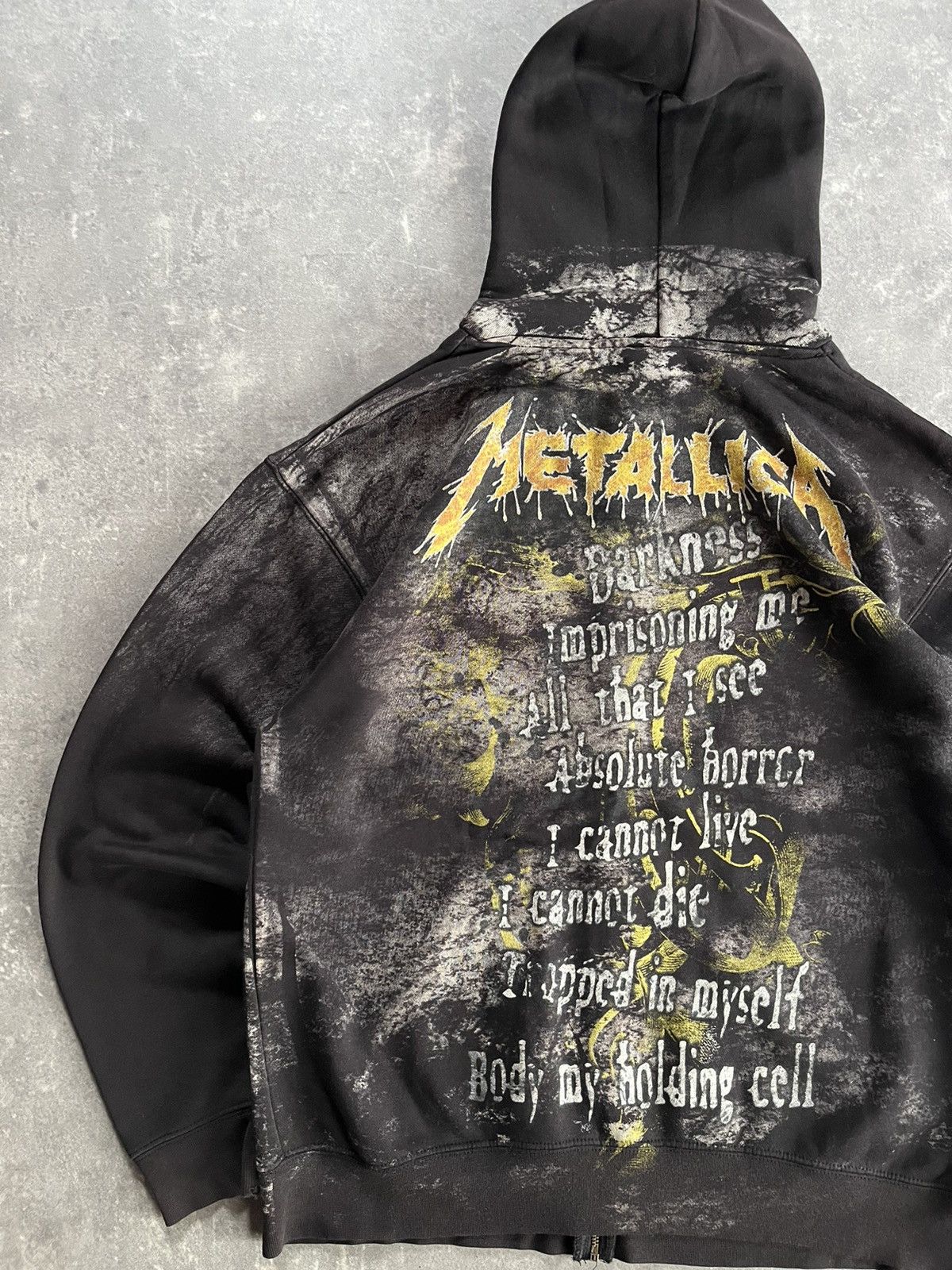 Metallica 2010 Metallica Pushead Printed Zip Hoodie M Vintage Band Size US M / EU 48-50 / 2 - 12 Thumbnail