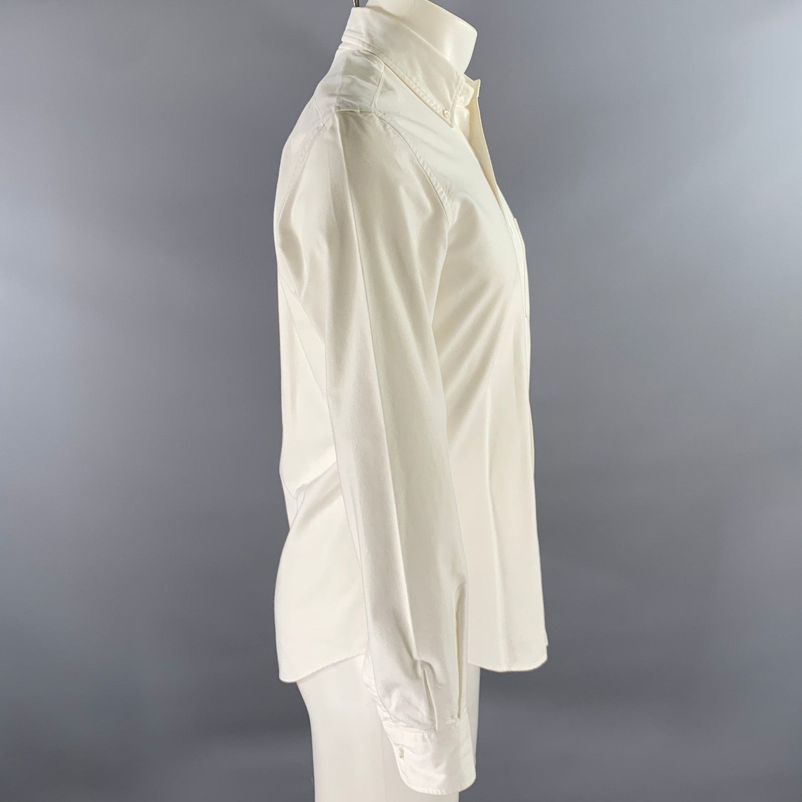 Aspesi ASPESI Size S White Oxford Long Sleeve Shirt Size US S / EU 44-46 / 1 - 3 Thumbnail