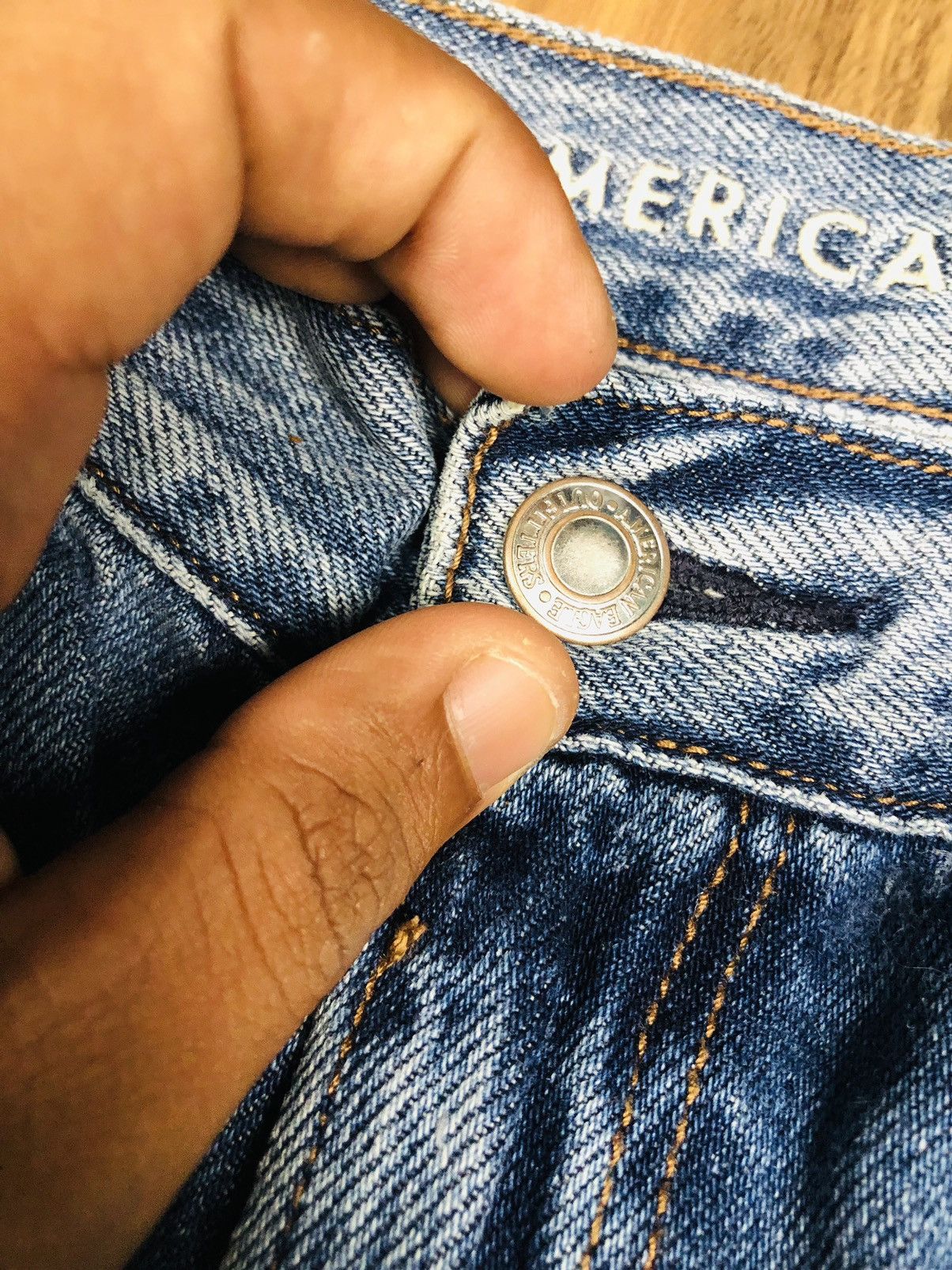 American Eagle Outfitters American Eagle Patch Design Jeans (35) Size US 30 / EU 46 - 7 Thumbnail