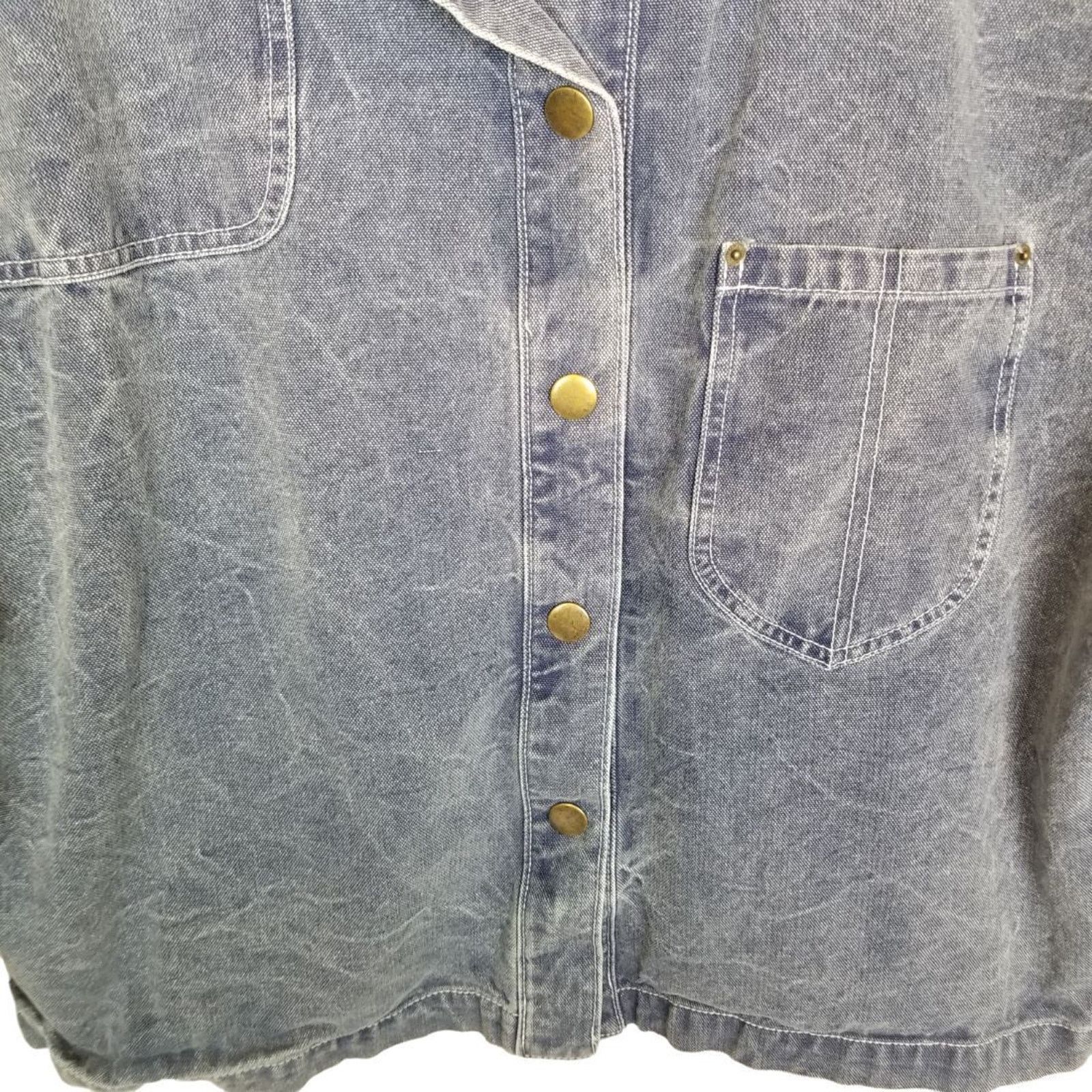 Urban Outfitters Urban Outfitters Womens Boxy Denim Jacket Snap Front L Y2K Size L / US 10 / IT 46 - 3 Thumbnail