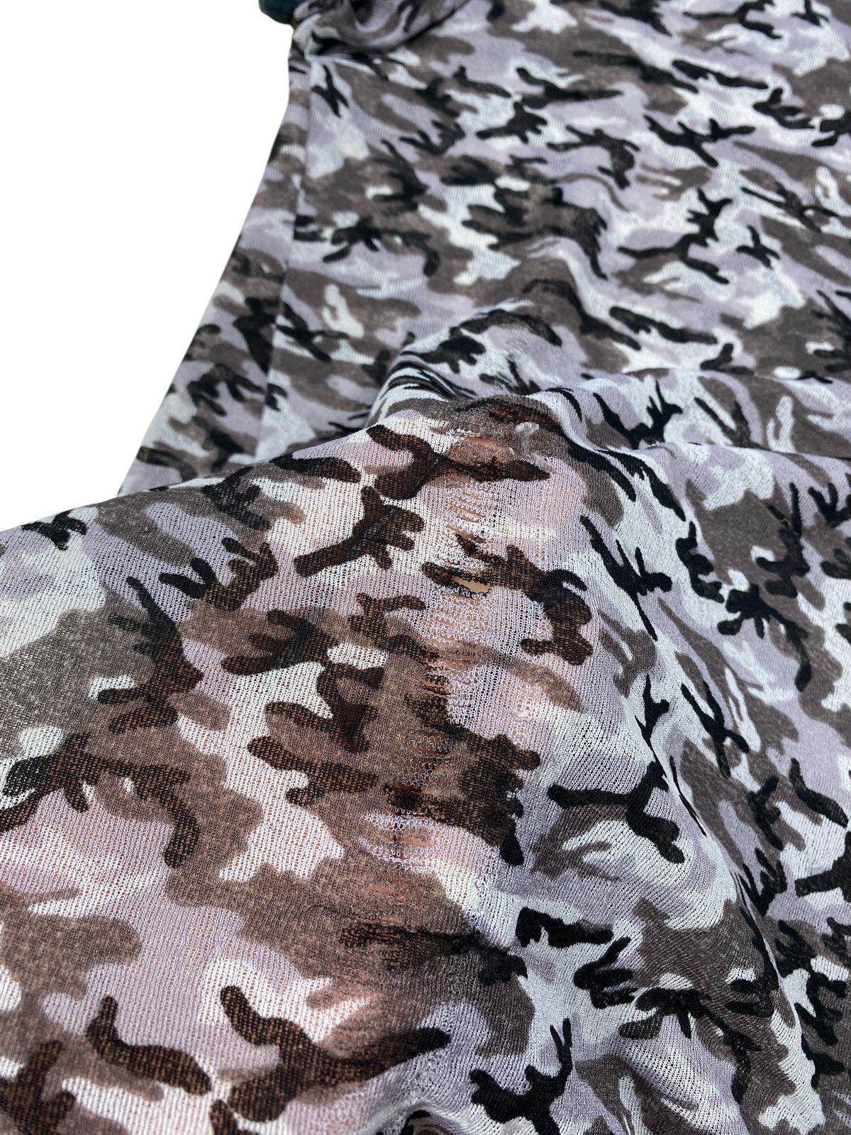 Jean Paul Gaultier Jean Paul Gaultier Camo Mesh Top Size US S / EU 44-46 / 1 - 10 Thumbnail