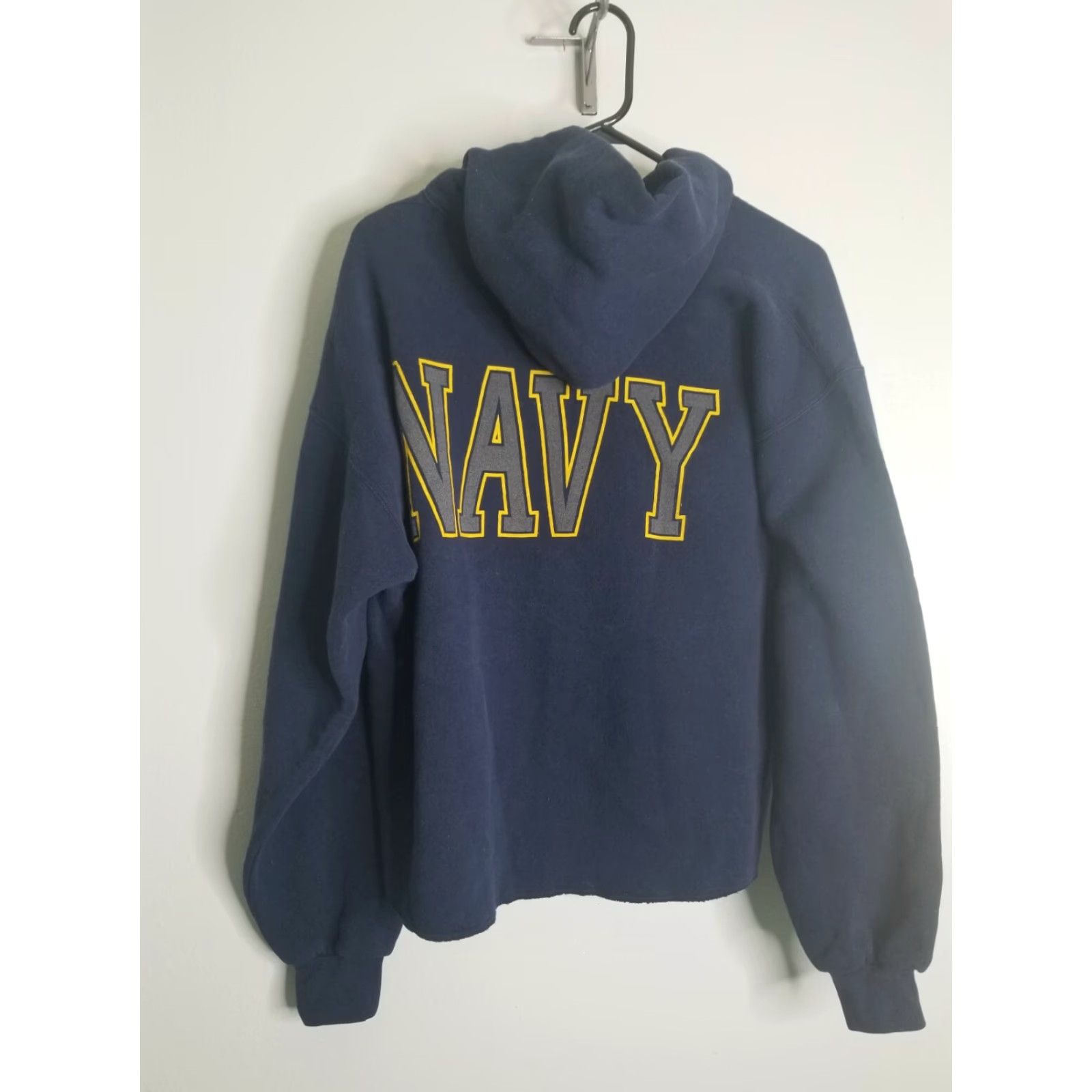 Soffe VINTAGE United States NAVY Hoodie Soffee Tag Made in USA Sz L Cropped Size US L / EU 52-54 / 3 - 2 Thumbnail