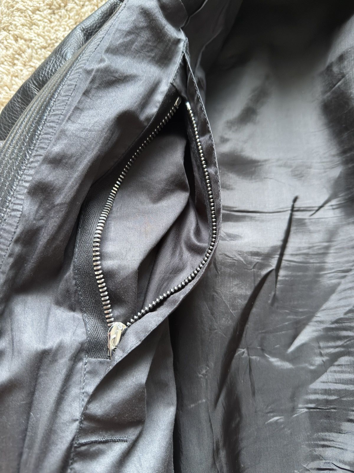 Rick Owens Black Leather Glitter Trench Jacket SS18 Dirt Size US M / EU 48-50 / 2 - 14 Thumbnail