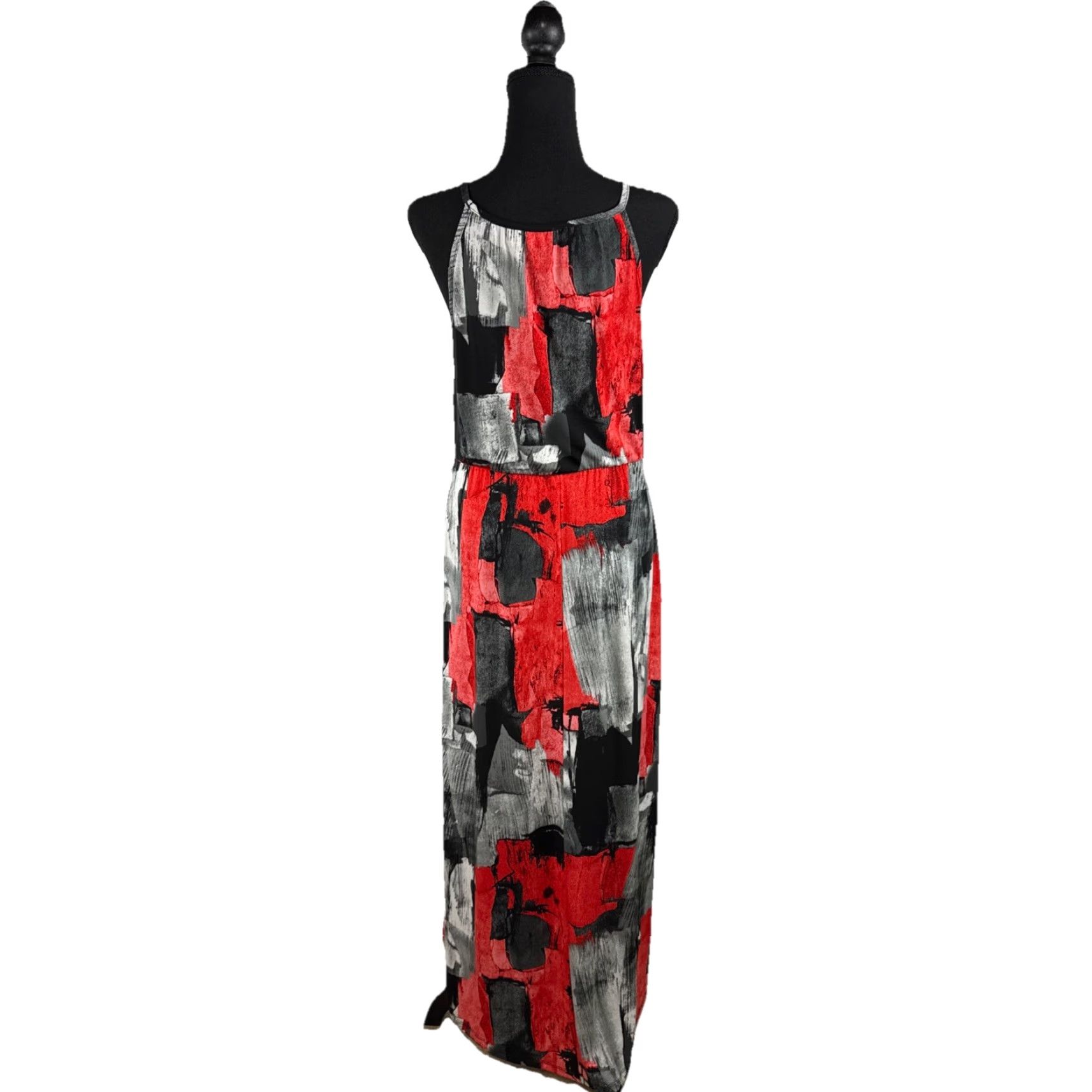 Vintage CATO Red Lightweight Maxi Dress Womens Medium Hi-Lo Cocktail Gown Size M / US 6-8 / IT 42-44 - 2 Thumbnail