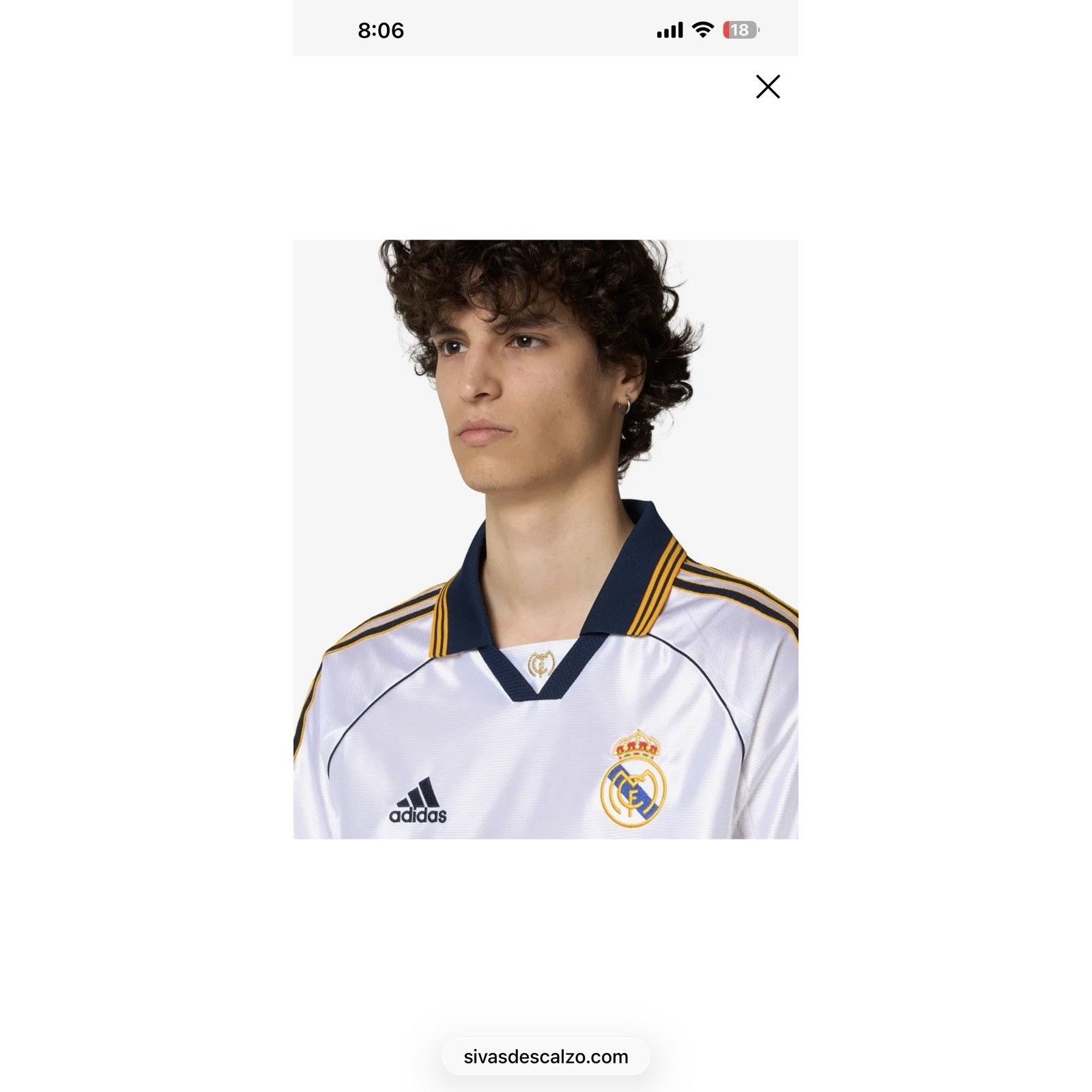 Adidas Adidas Authentic Real Madrid 1999/00 Home Jersey XL NWT Size US XL / EU 56 / 4 - 5 Thumbnail