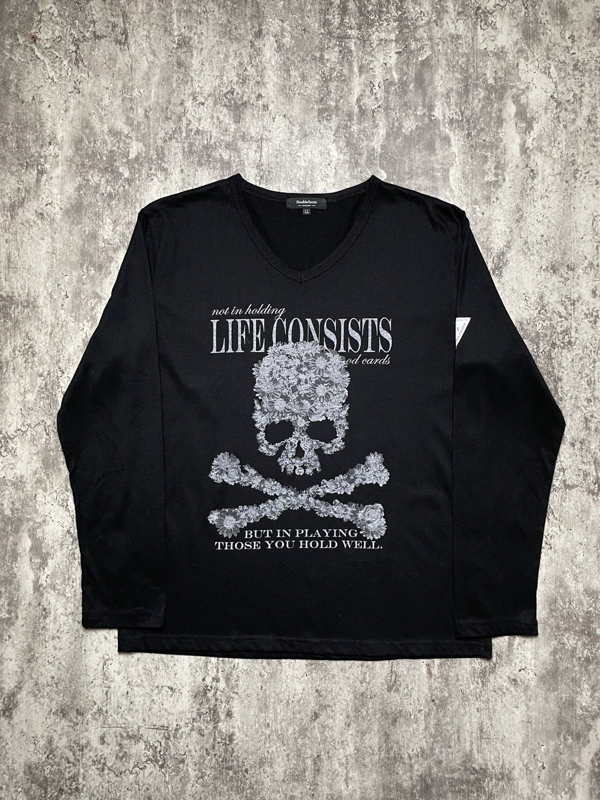 Hysteric Glamour 2000’s Japanese Double Focus Poem Skull Bones Vkei Style Size US L / EU 52-54 / 3 - 2 Thumbnail