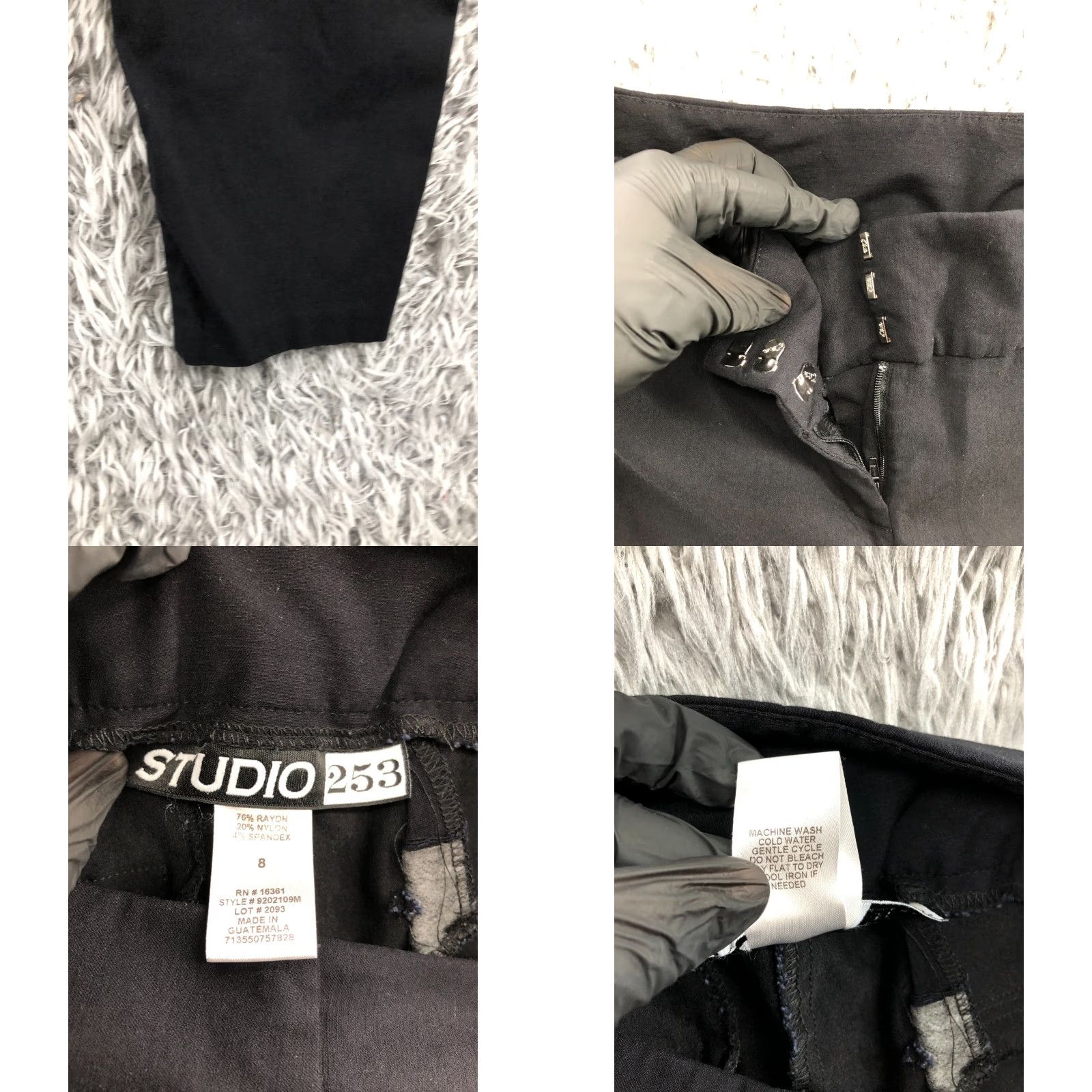 Vintage Studio 253 Skinny Ankle Pants Womens Black Size 8 Stretch Pockets Mid Rise Inseam 26 Size 30" / US 8 / IT 44 - 8 Thumbnail