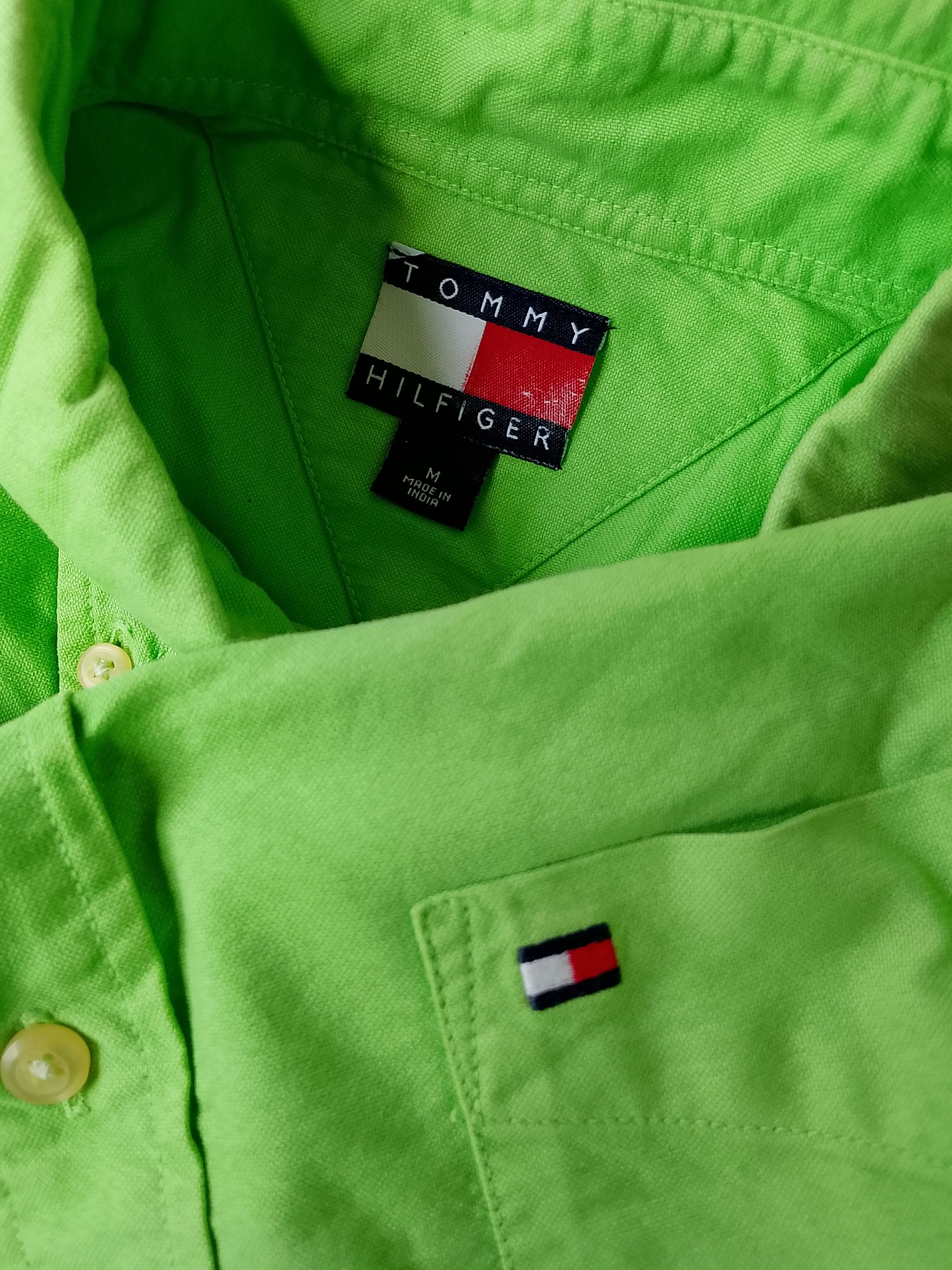 Tommy Hilfiger Vintage Tommy Hilfiger Lime Green Oxford Button Down Shirt Size US M / EU 48-50 / 2 - 5 Thumbnail