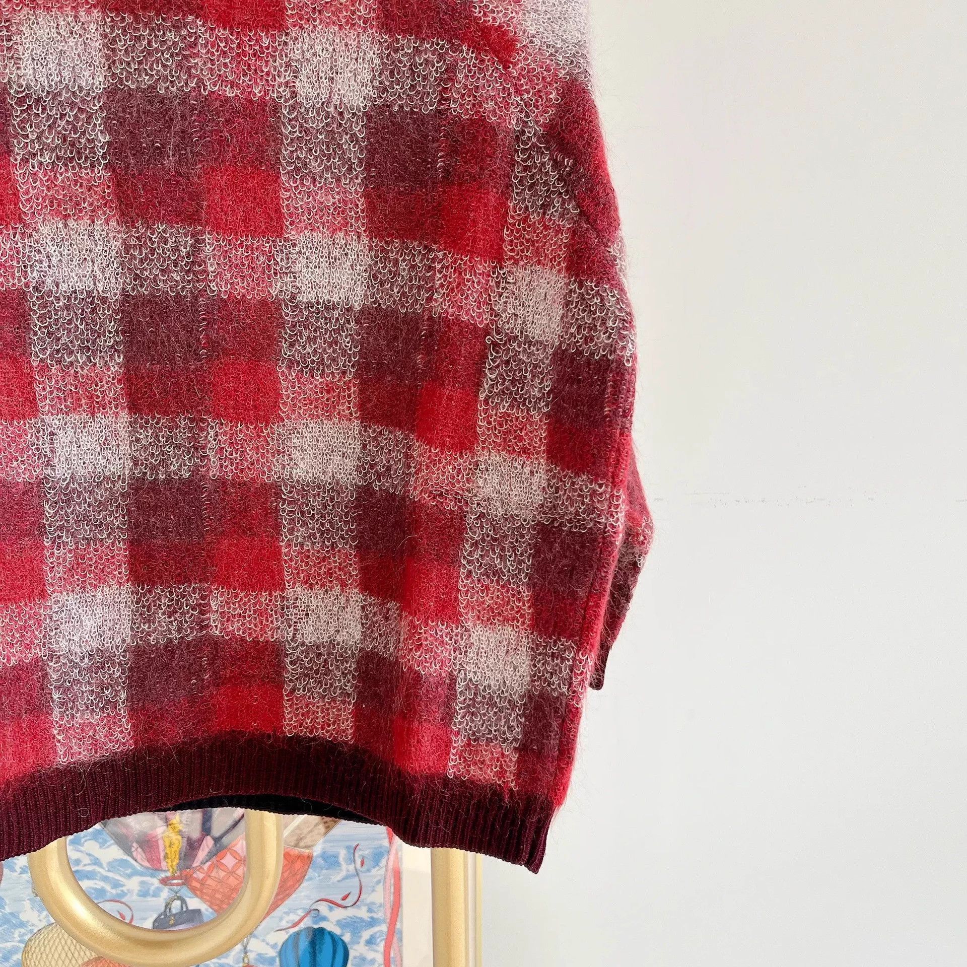 Moncler Moncler red check sweater XS Size XS / US 0-2 / IT 36-38 - 4 Thumbnail