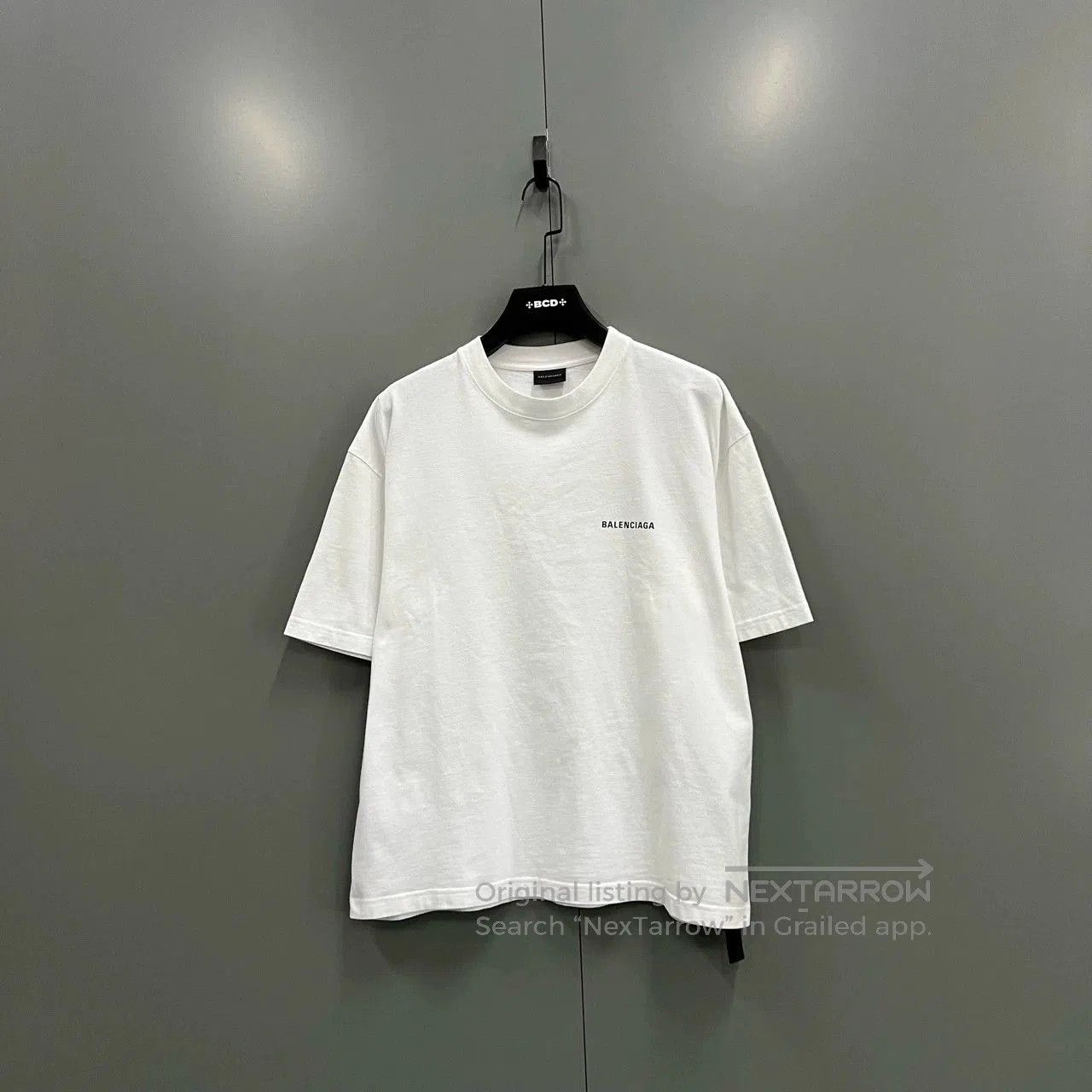 Balenciaga balenciaga white logo print short sleeve t. Size US M / EU 48-50 / 2 - 1 Thumbnail