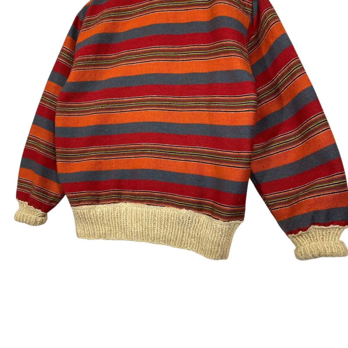 Vintage Vintage 70s Alex Baon Striped Wool Knit Jacket Size L Size US L / EU 52-54 / 3 - 13 Thumbnail