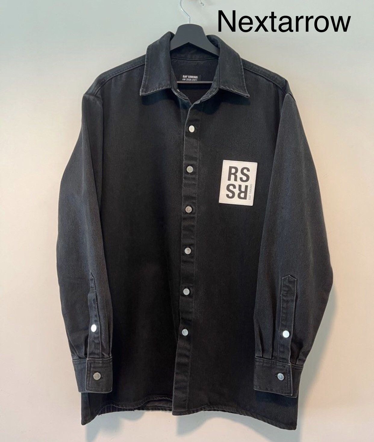 19/ss RAF SIMONS cary over denim shirt