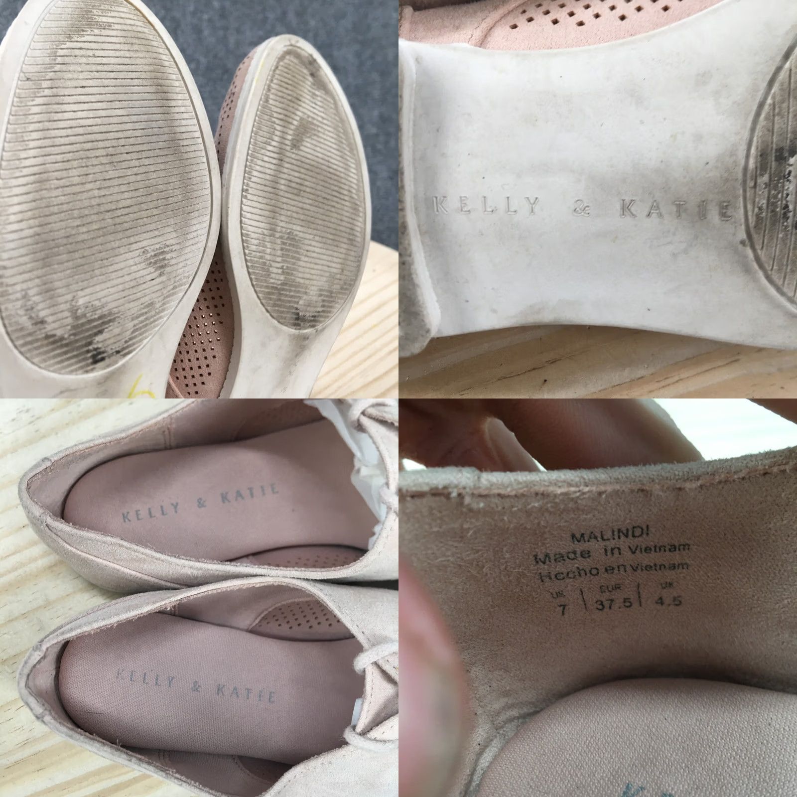 Vintage Kelly & Katie Malindi Oxford Pink Low Top Flat Womens 7 Casual Lace Up Suede Perforated Shoes I think this is the best given constraints Size M / US 6-8 / IT 42-44 - 9 Thumbnail