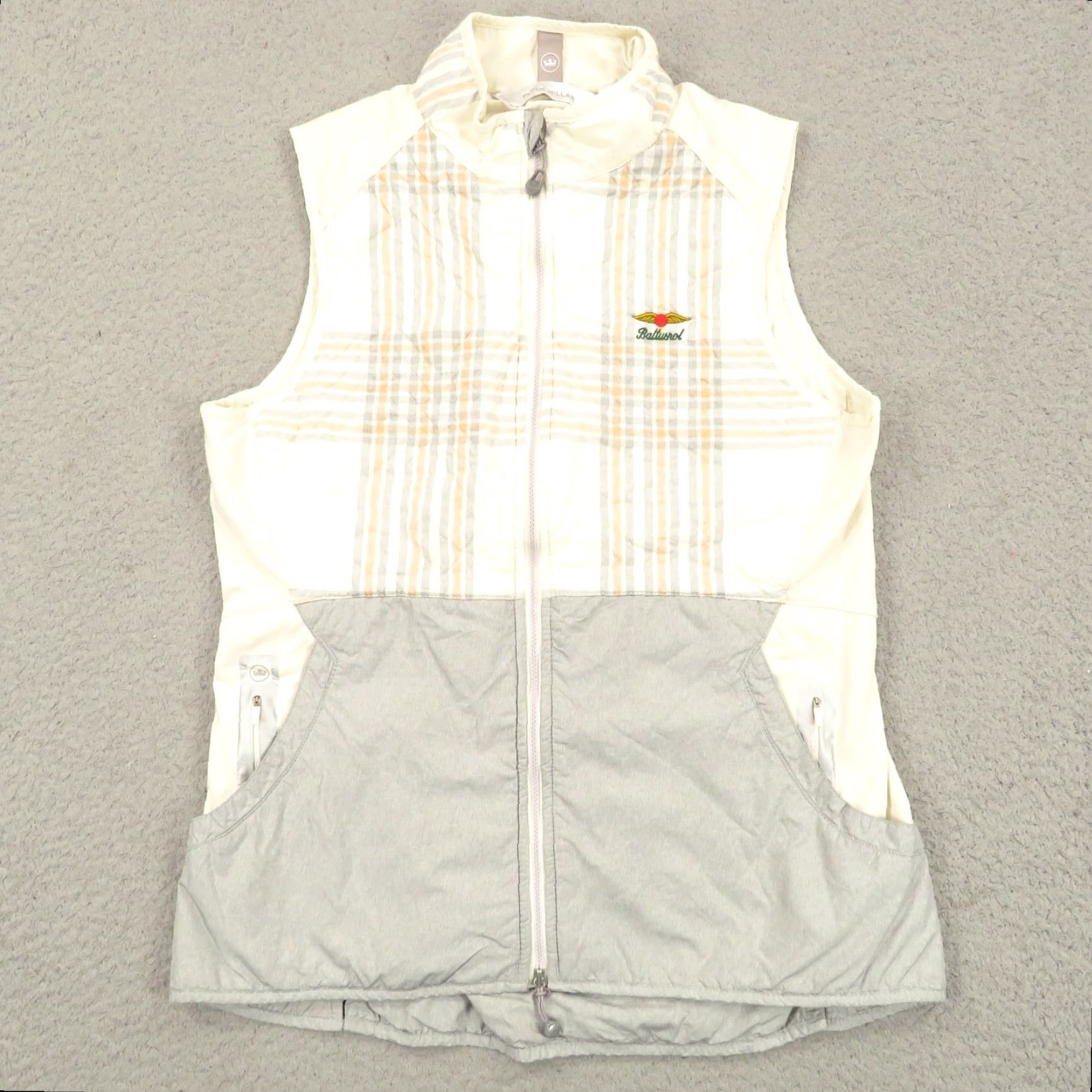 Peter Millar VINTAGE Peter Millar Vest Womens Medium Cream Grey Baltusrol Lizzie Hybrid Quilted Golf Size M / US 6-8 / IT 42-44 - 2 Thumbnail