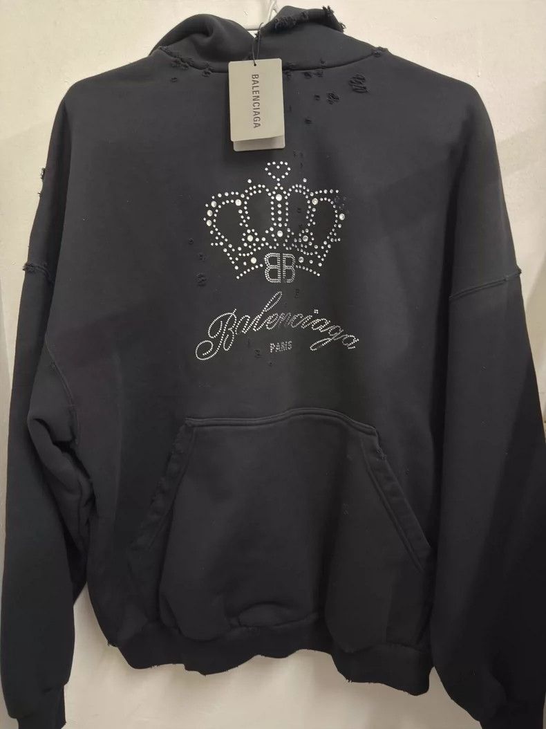 Balenciaga Balenciaga Sabotage Rhinestone Crown Sweater Size US M / EU 48-50 / 2 - 1 Thumbnail