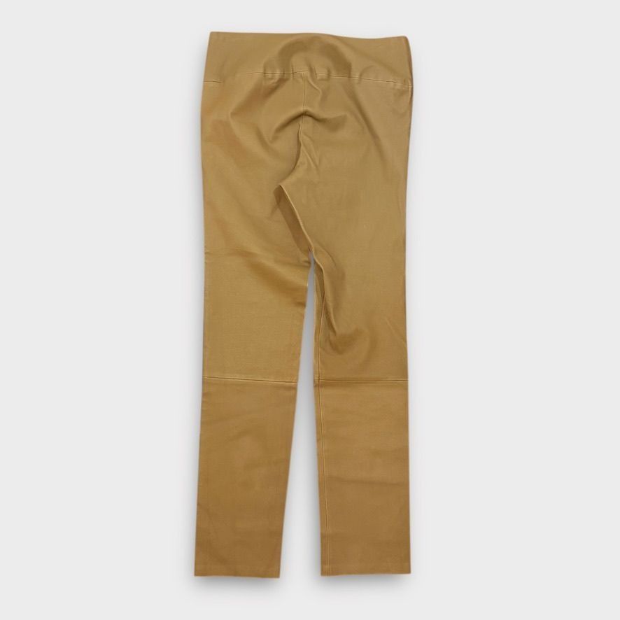 Theory NWT THEORY Leather Yoke Pants 8 Chestnut Clay Lambskin Slim Size 30" / US 8 / IT 44 - 8 Thumbnail