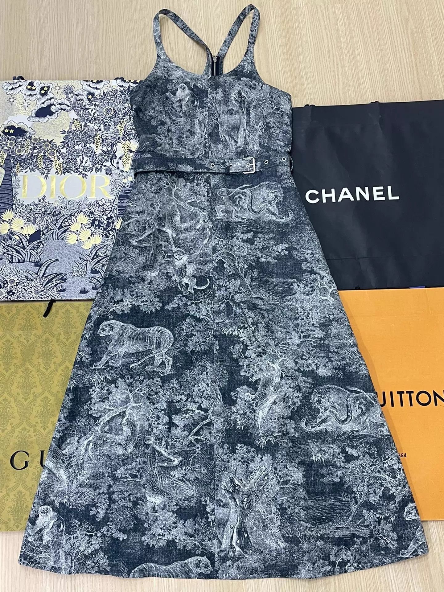 Dior Dior Zoo Animal Print Sleeveless Maxi Dress Size 34 Size XS / US 0-2 / IT 36-38 - 1 Thumbnail