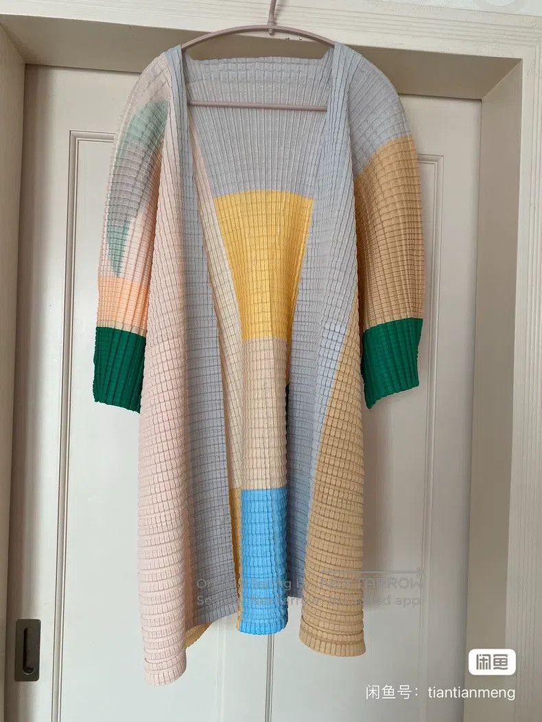 Issey Miyake Issey Miyake Color Block Coat Size L / US 10 / IT 46 - 2 Thumbnail