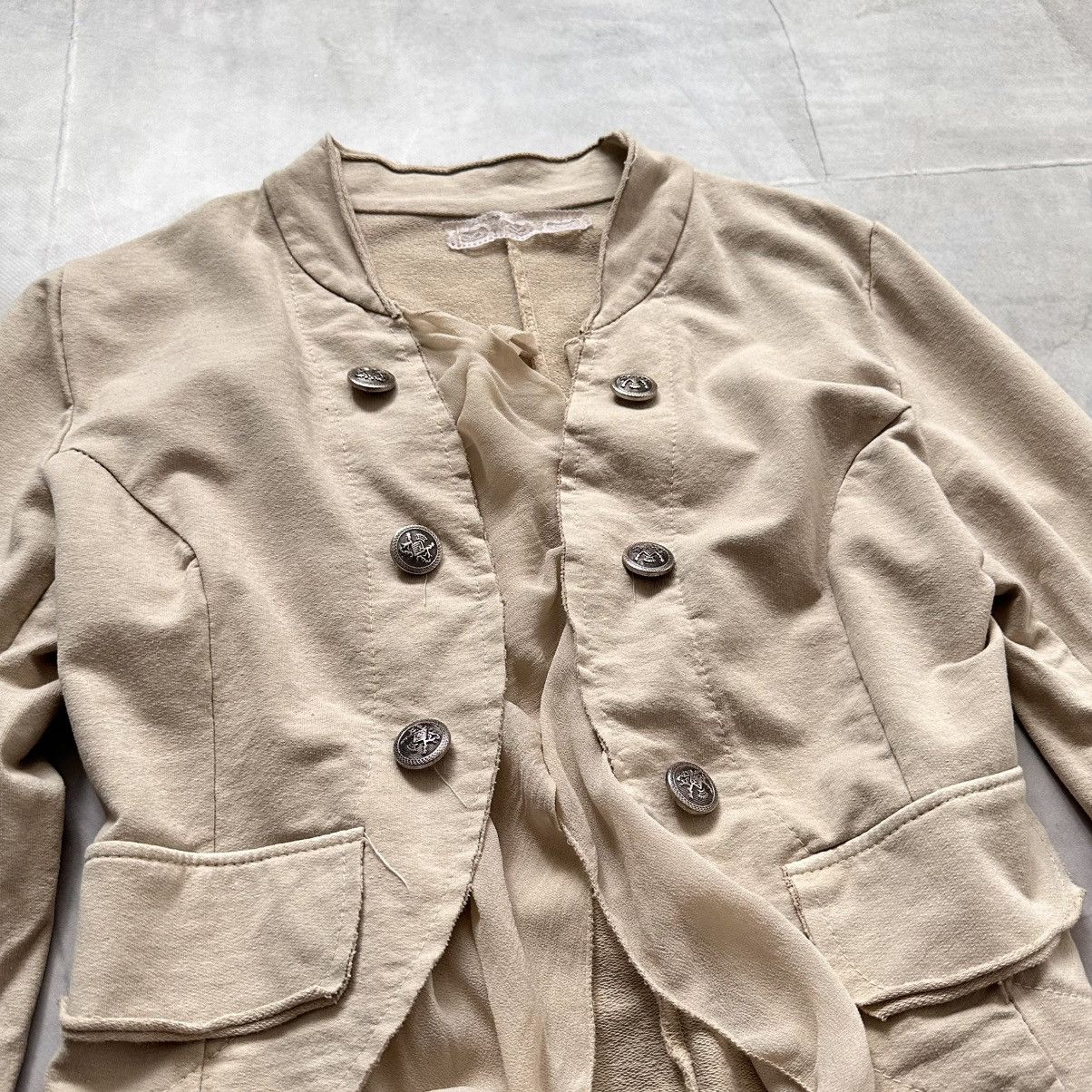 Hysteric Glamour × Undercover 00s Napoleon Military Jacket Mesh YSL LGB PPFM Vibe Size S / US 4 / IT 40 - 3 Thumbnail