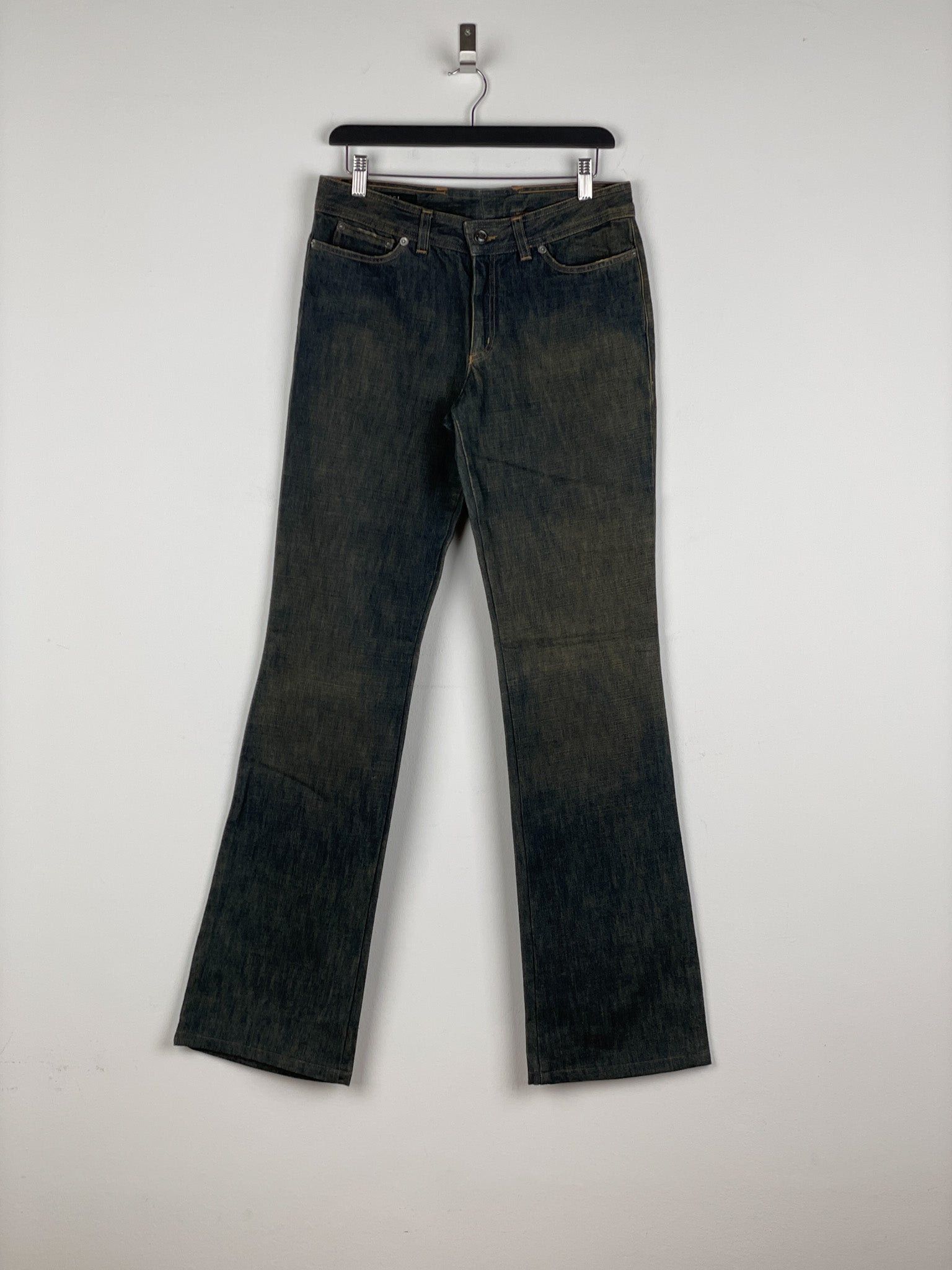 Gucci by Tom Ford SS02 Flared Sanded Bootcut Denim Jeans Size 32" / US 10 / IT 46 - 1 Thumbnail