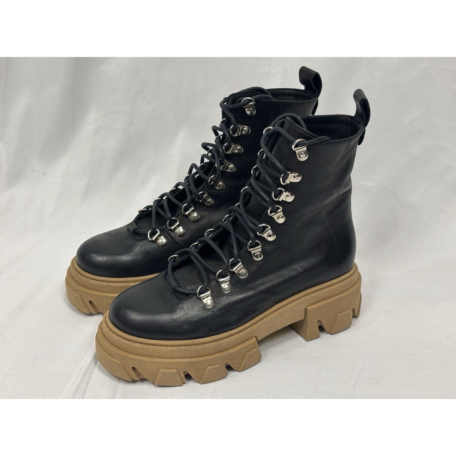 Sam Edelman Sam Edelman Women’s 5 Danika Black Leather Combat Boots Size US 5 / IT 35 - 1 Thumbnail