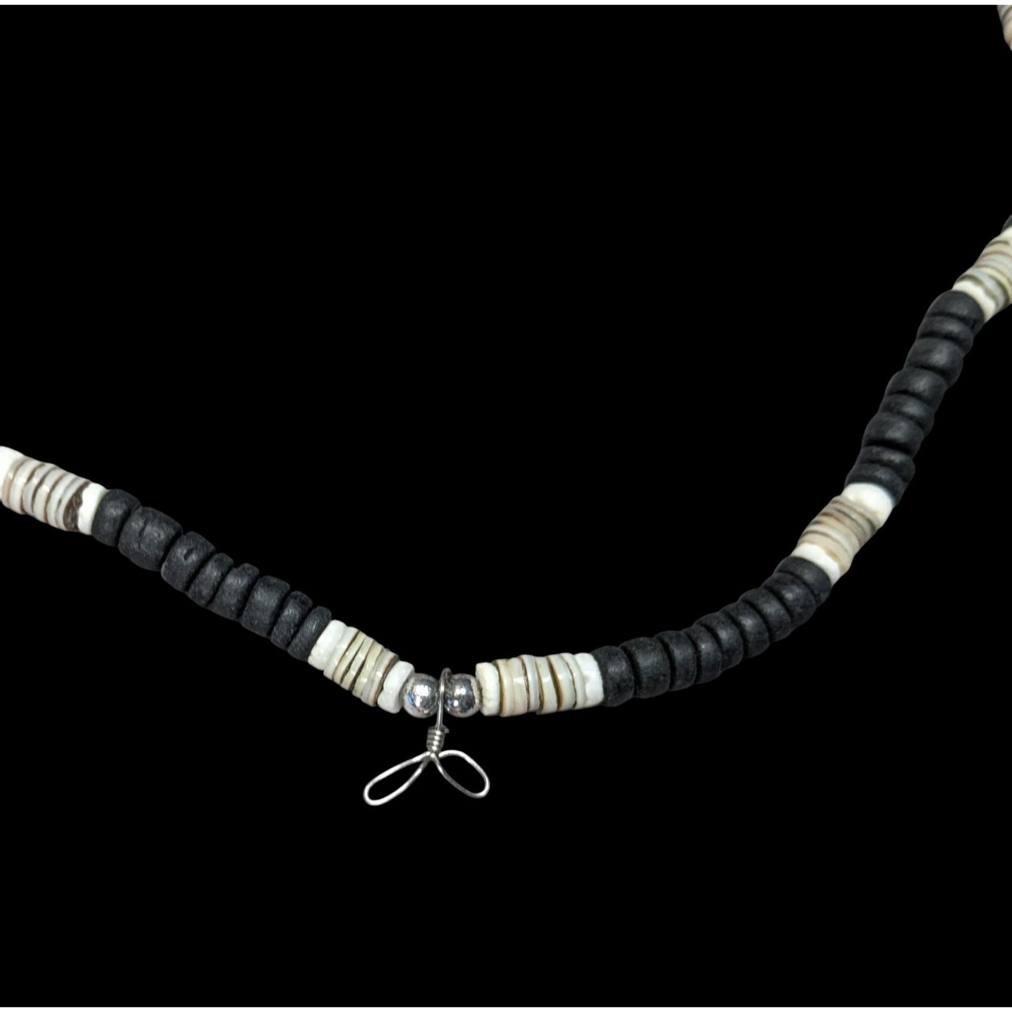 Other Vintage Beachy Heishi Necklace Black And White With Loops Fo Size ONE SIZE - 5 Thumbnail