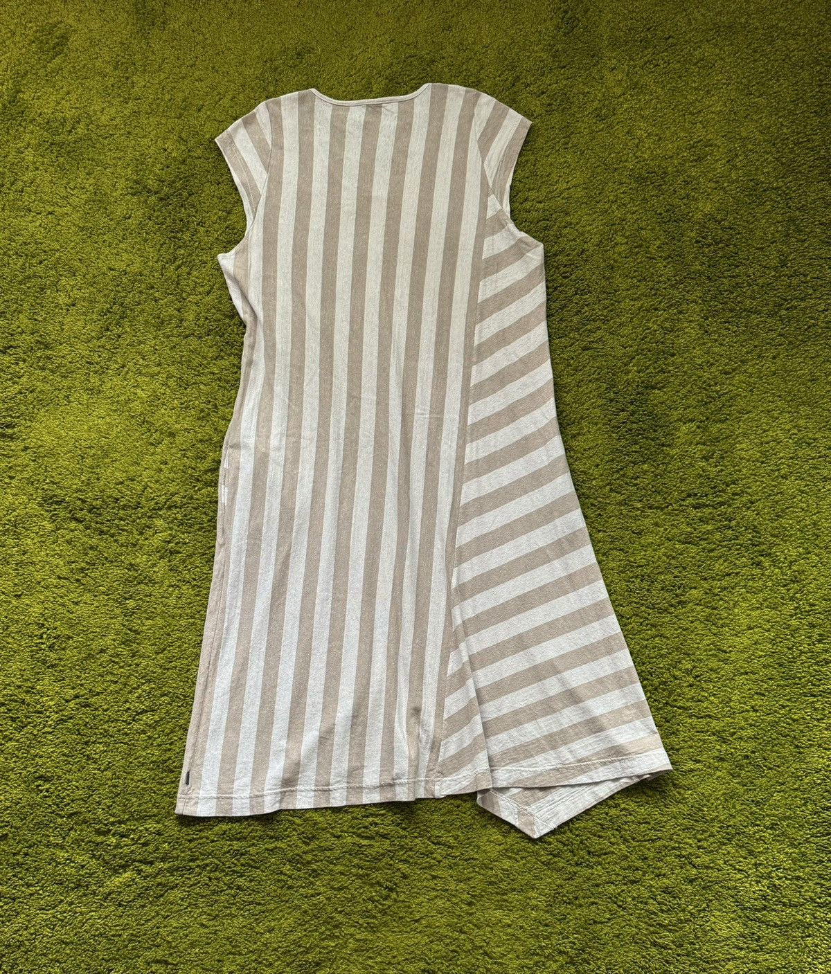 Designer Oska avant garde hemp blend striped dress Size M / US 6-8 / IT 42-44 - 2 Thumbnail
