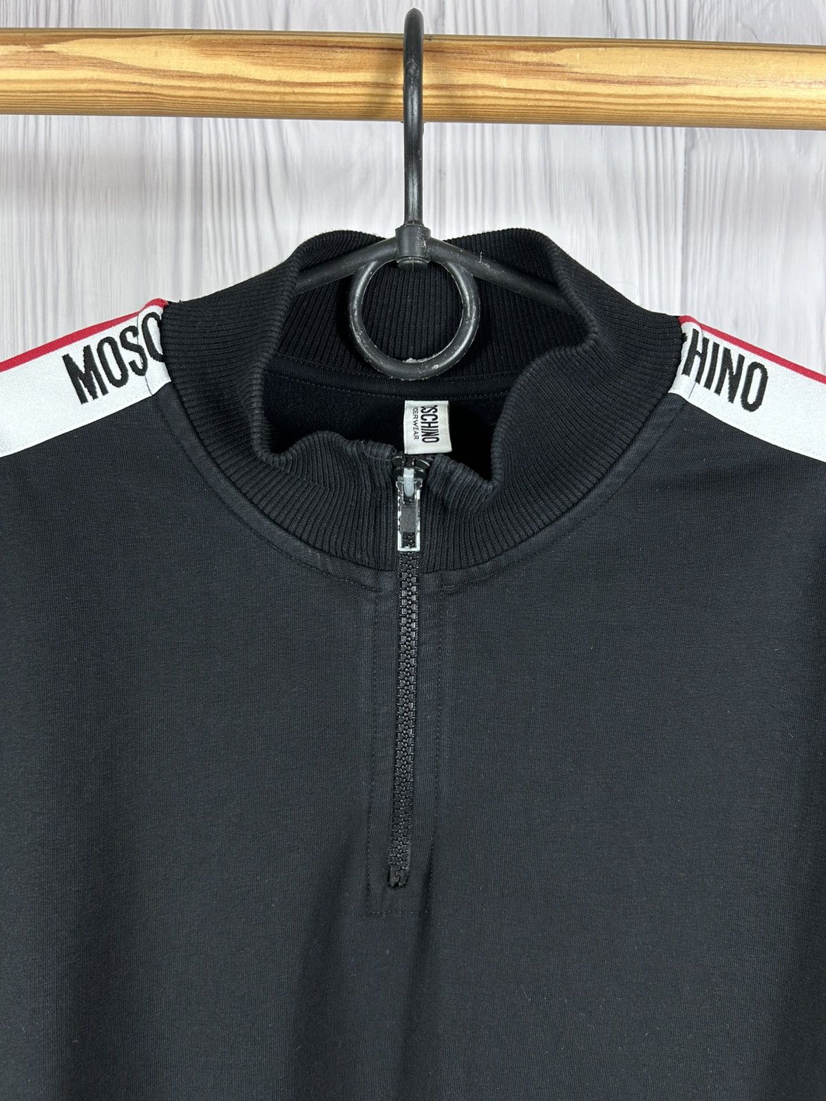Moschino Moschino 1/3 Half Zip Sweatshirt Size L Black Underwear Size US L / EU 52-54 / 3 - 4 Thumbnail