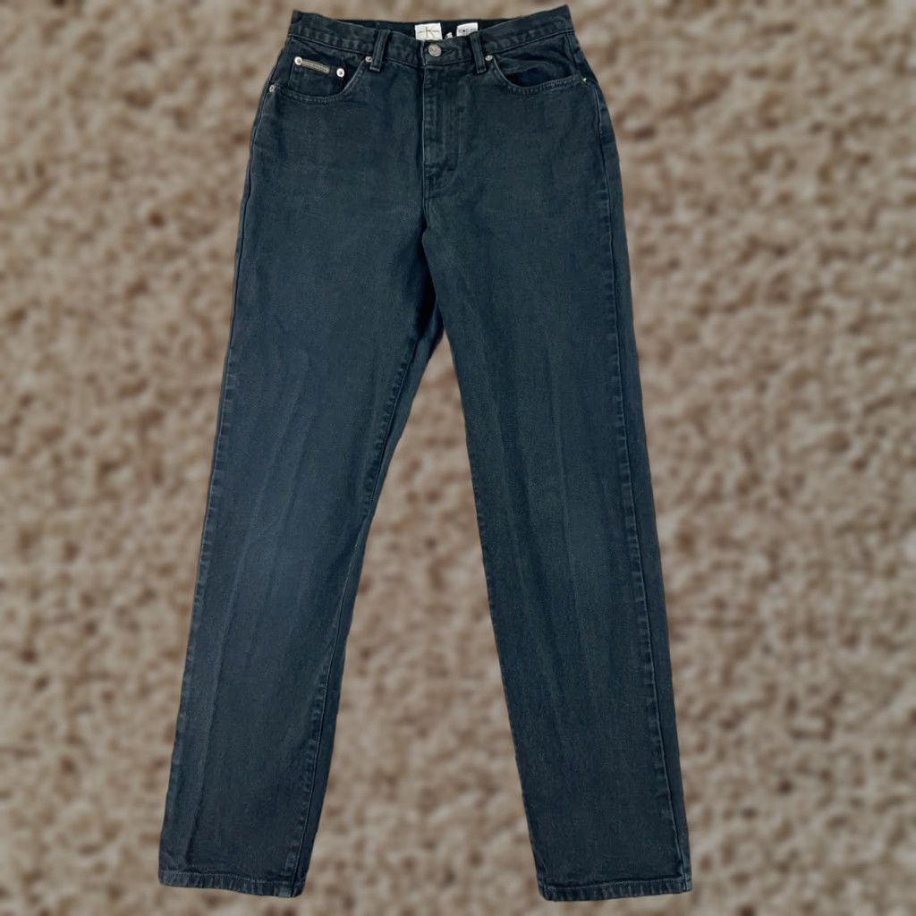 Talbots Calvin Klein Jeans Womens Regular Straight 6 Black Denim Cotton 26x31 Vintage Talbots Size 28" / US 6 / IT 42 - 1 Thumbnail