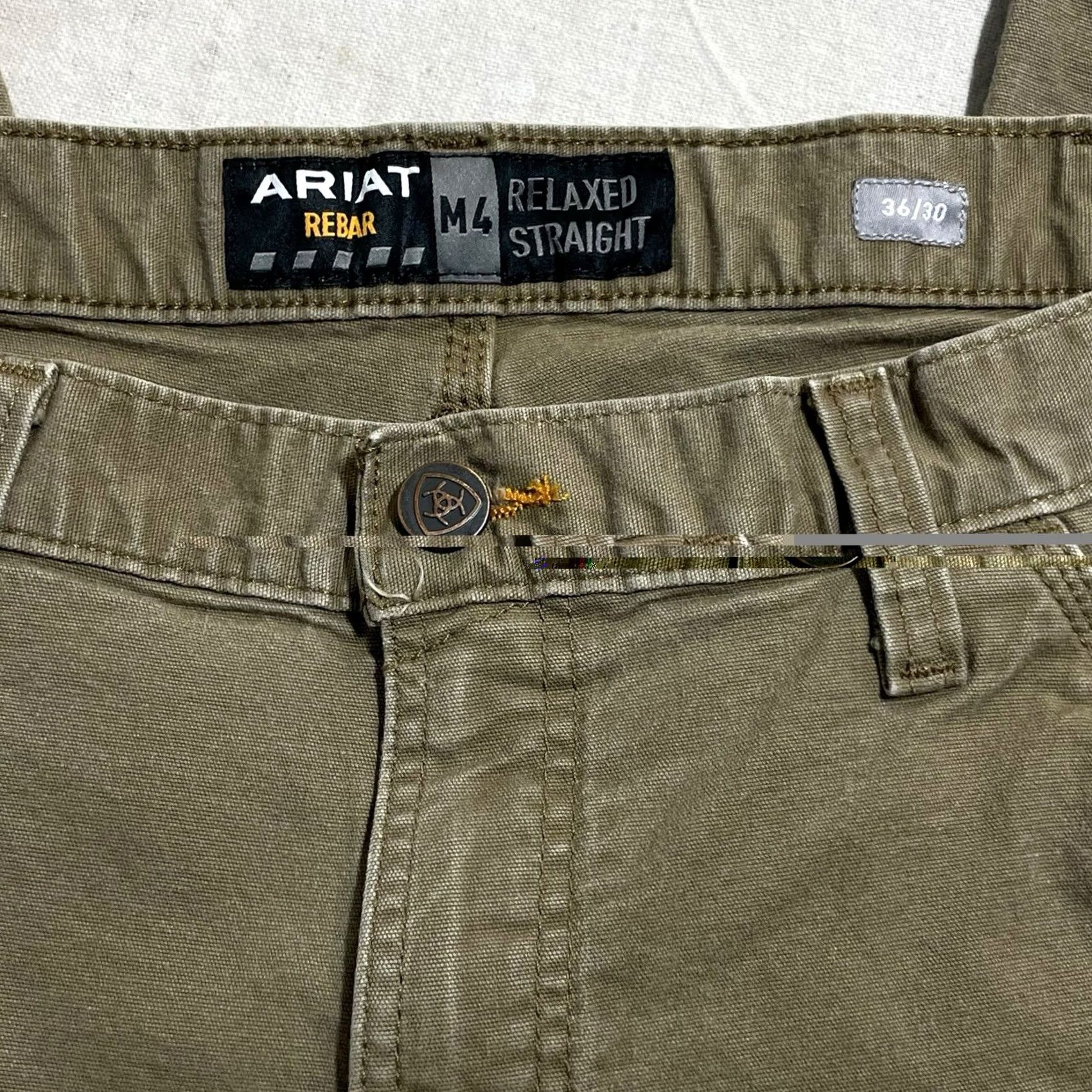 Ariat Ariat Rebar Pants Men’s 36x30 Green Double Knees Carpenter Relaxed Canvas Work Size US 36 / EU 52 - 5 Thumbnail