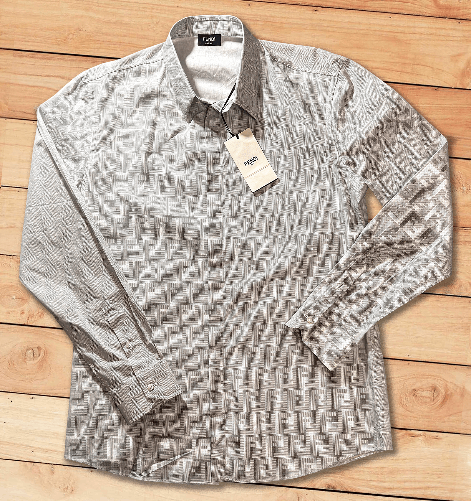 Fendi NEW w/ tags - Fendi Men's Shadow Shirt - FF logo motif Size US L / EU 52-54 / 3 - 1 Thumbnail