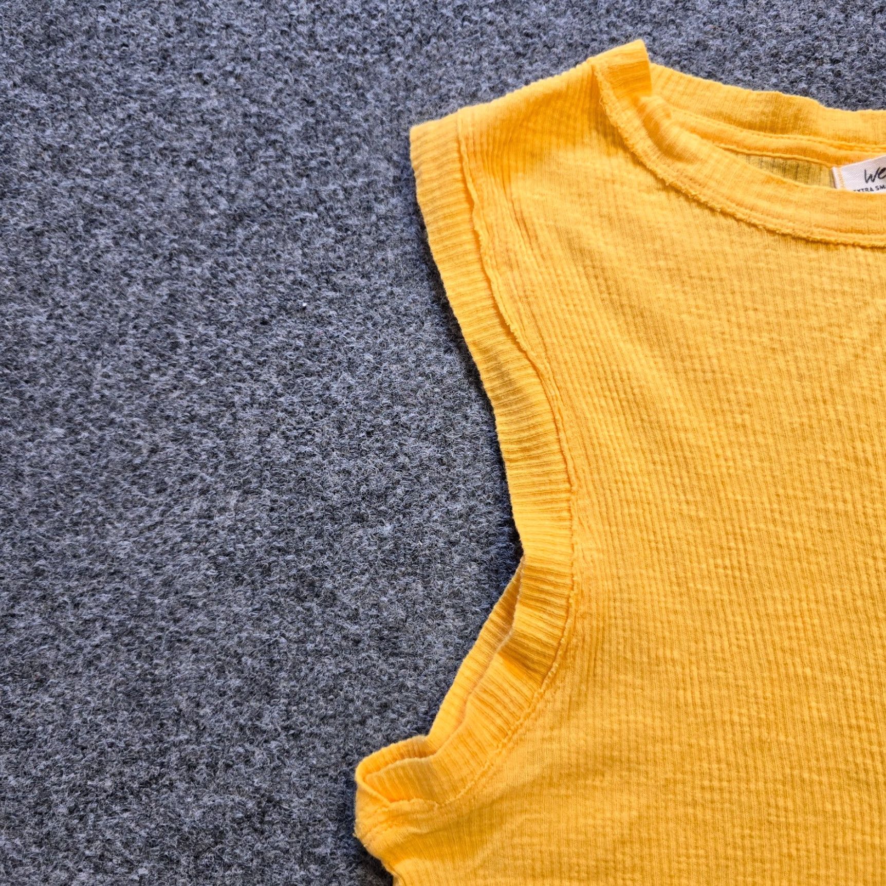Free People Free People Tank Womens Size XS Yellow Ribbed Stretchy Layer Capsule Basic Top Size XS / US 0-2 / IT 36-38 - 4 Thumbnail