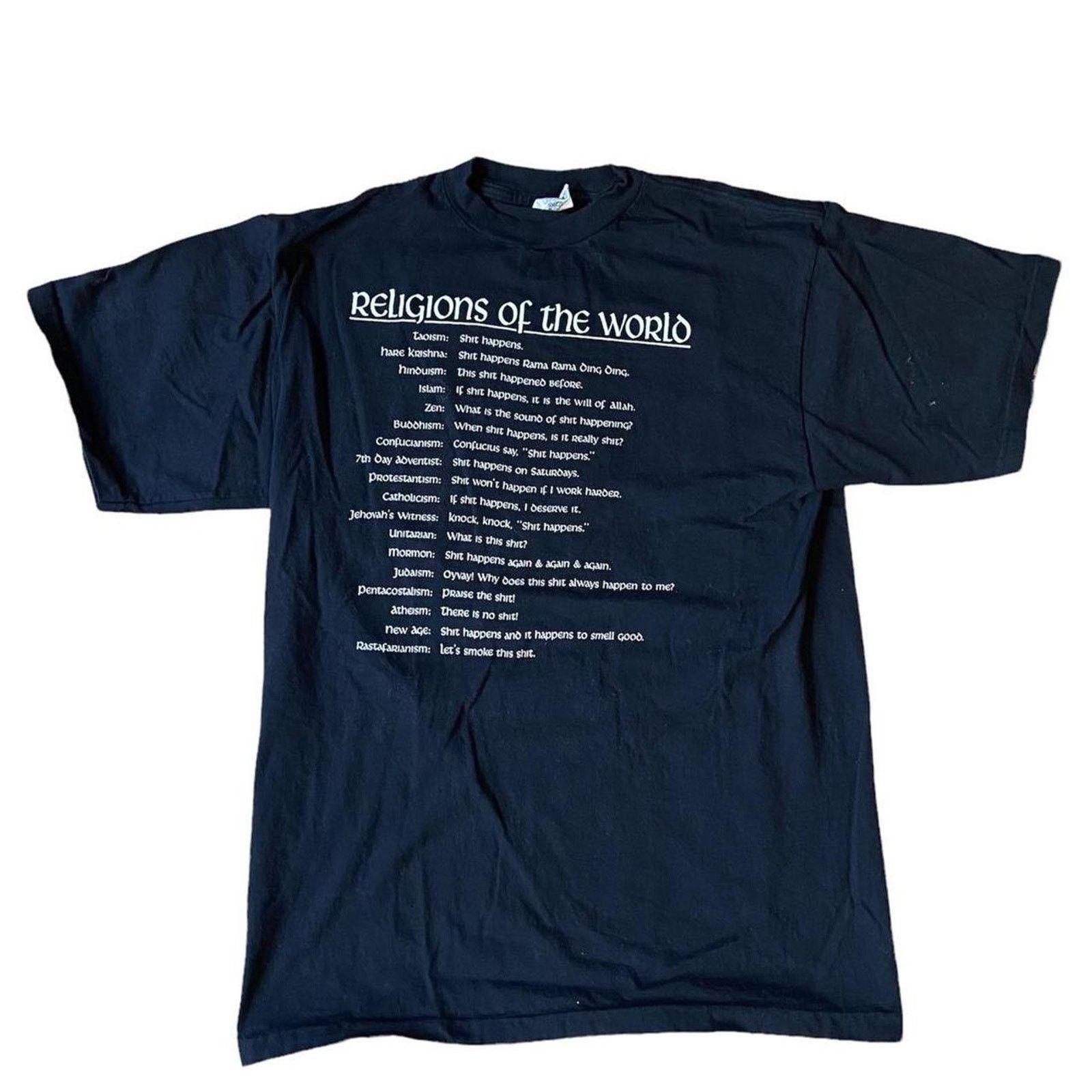Vintage Vintage religions of the world tee shirt xl Size US XL / EU 56 / 4 - 1 Thumbnail