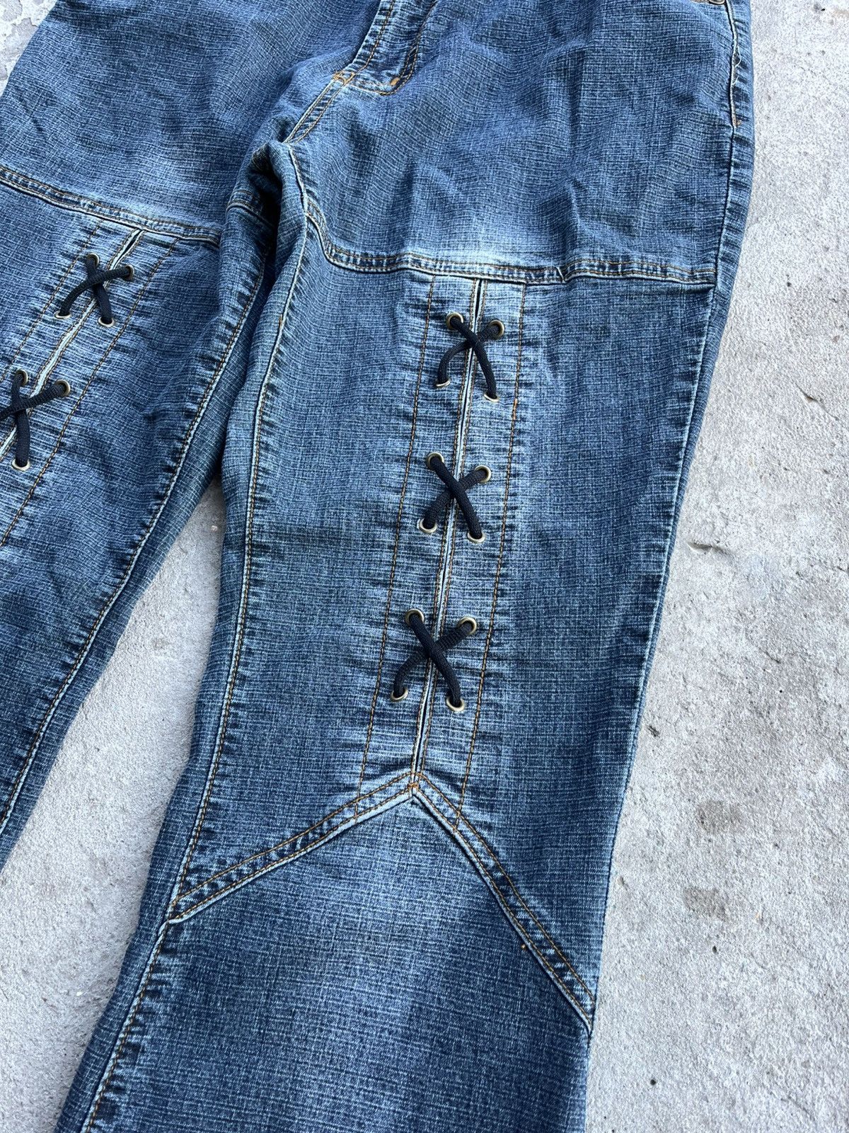Hysteric Glamour × If Six Was Nine × Le Grande Bleu (L.G.B.) 90s Vintage Flared Boot Cut Faded Avant Gard Denim Jeans Y2k Size 30" / US 8 / IT 44 - 9 Thumbnail